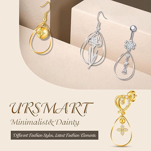 Miniatura 4 de 72 aretes de aro en forma de lágrima para hacer joyas, manualidades, manualidades, abalorios, aretes de aro (oro rosa y blanco K) (72 piezas blanco