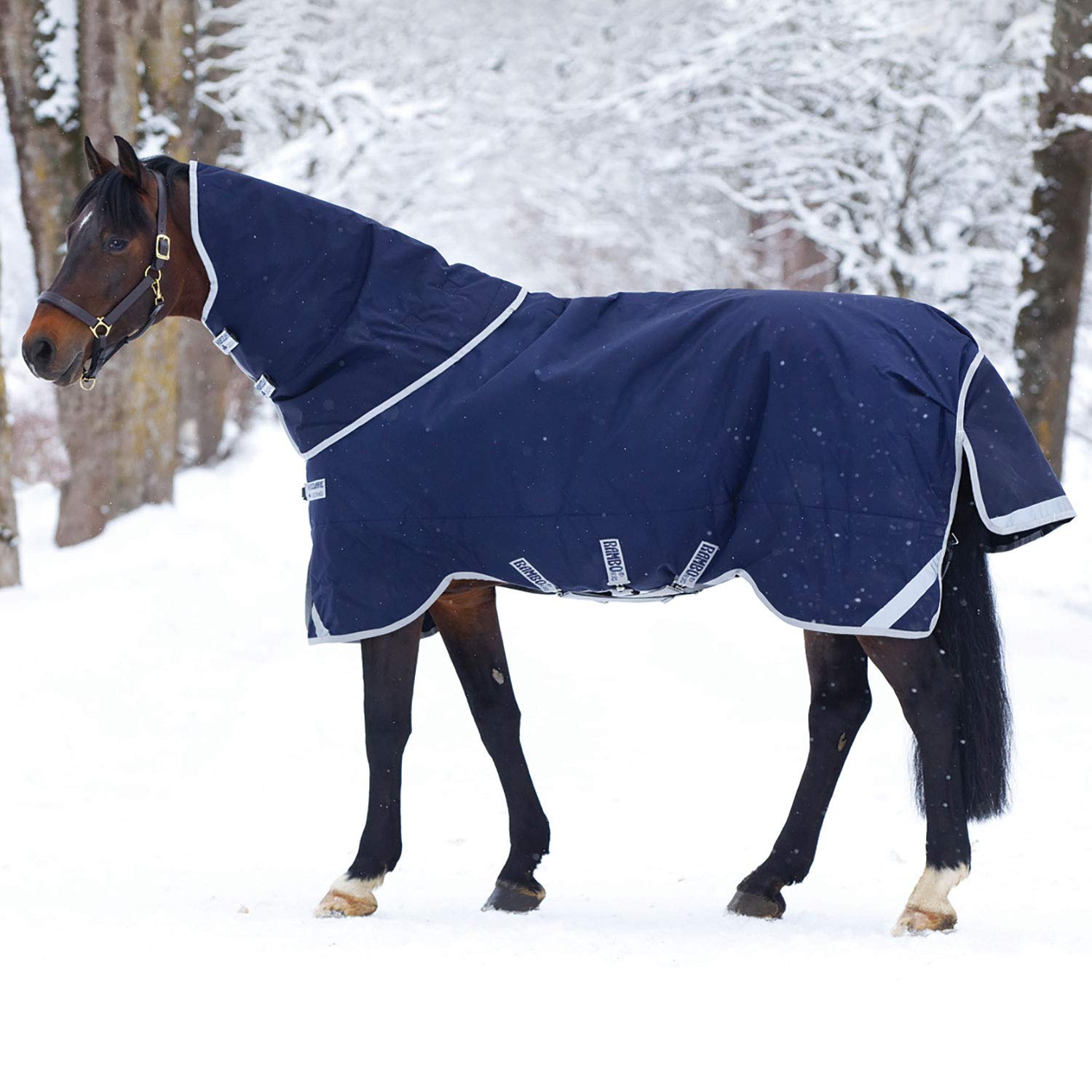 Horseware Ramboo Original Leg Arch 200G Midweight Blanket Navy/Silver 78