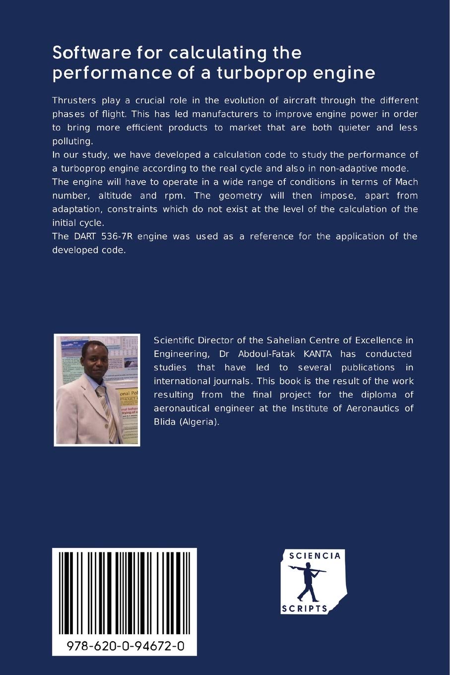 Software for calculating the performance of a turboprop engine: Application to the DART 536-7R reactor
