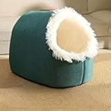 Cat Cave Bed——Soft and Cozy Pet Hideaway for Kittens and Puppies, Cat Bed Cave Perfect for Small Pets, Cave Cat Bed for Comfort and Warmth, Ideal for Snuggling and Resting. (Christmas Green+White)