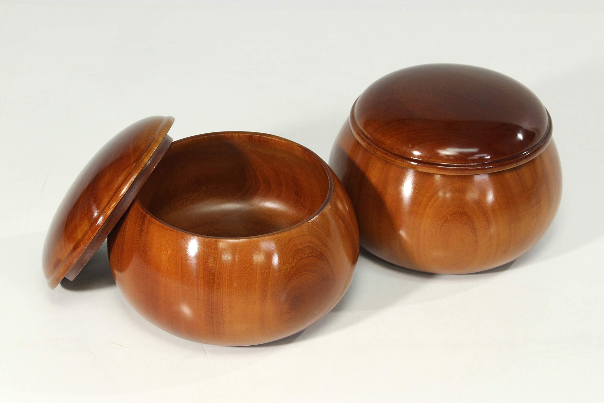 Amazon | 本桂碁盤40号（4寸）セット【新桜碁笥＋本蛤碁石28号