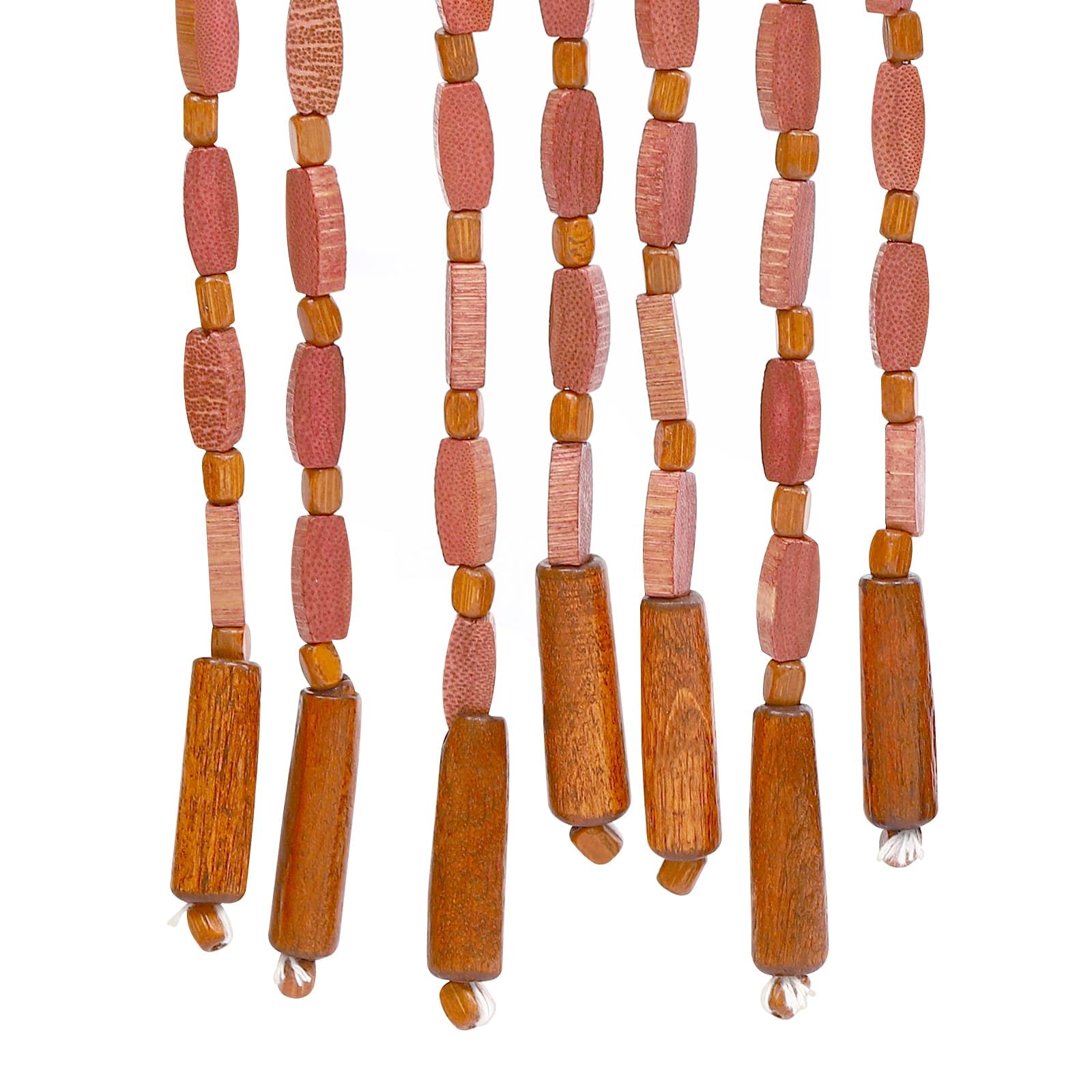 Türvorhang mit Bambusperlen, natürlicher Dekovorhang für Eingangstüren, Wohnzimmer, Schlafzimmer, 90 x 200 cm, 52 Linien (Kaffee)