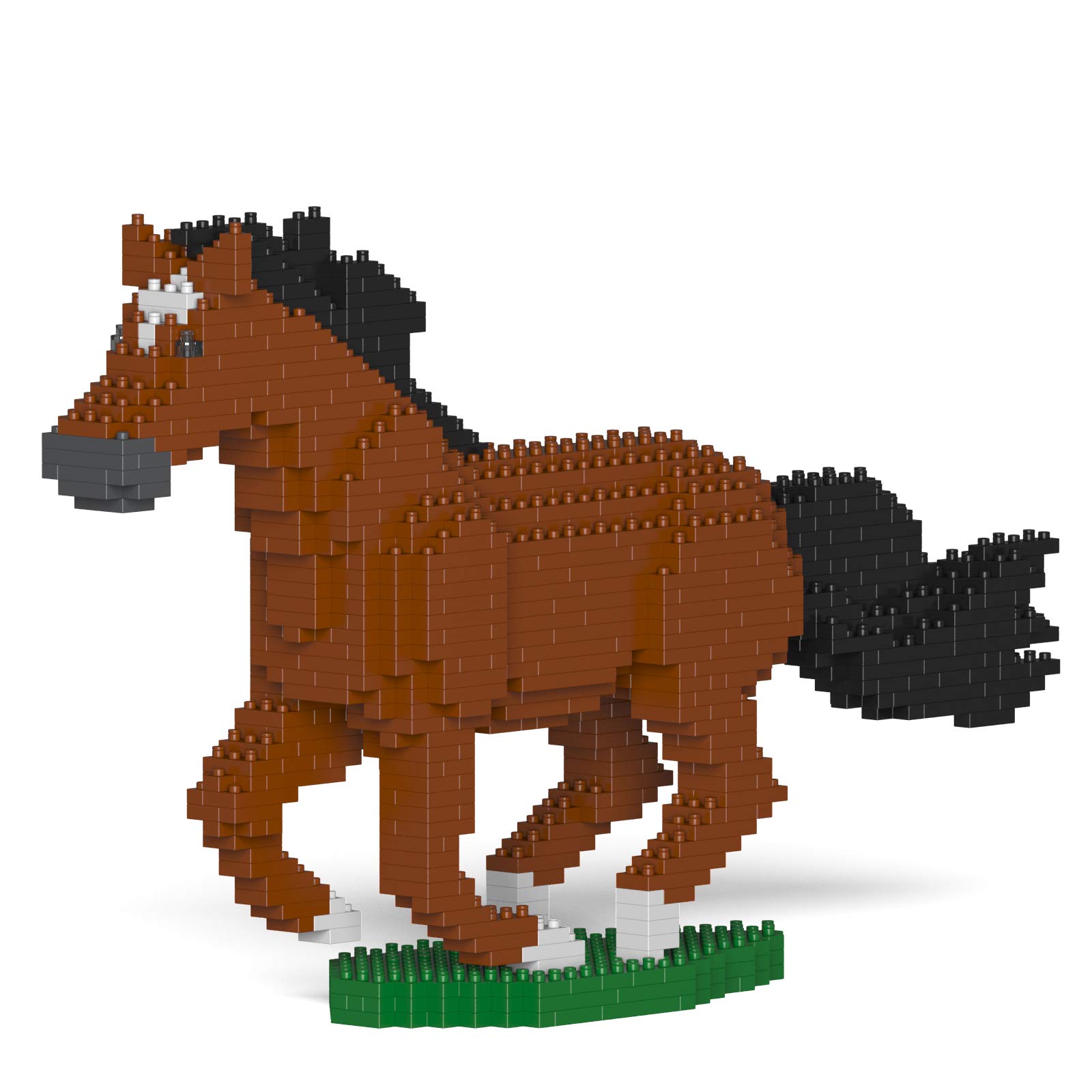 Jekca Brown Horse 01S-M01 | Horse Plastic Building Blocks | Age 14+