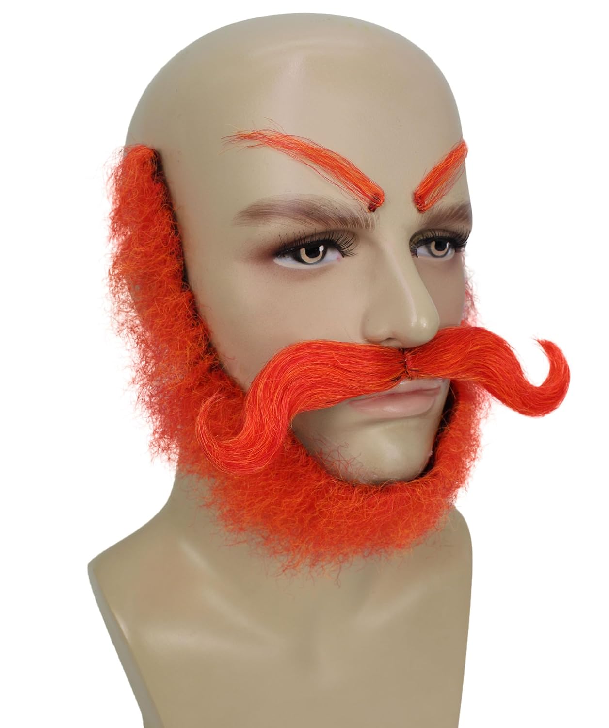 HPO Adult Men's Animated Movie Bounty Hunter Mustache, Beard and Eyebrow Set, Perfect for Halloween, Flame-retardant Synthetic Fiber
