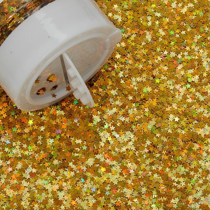 8 Oz Gold Star Glitter