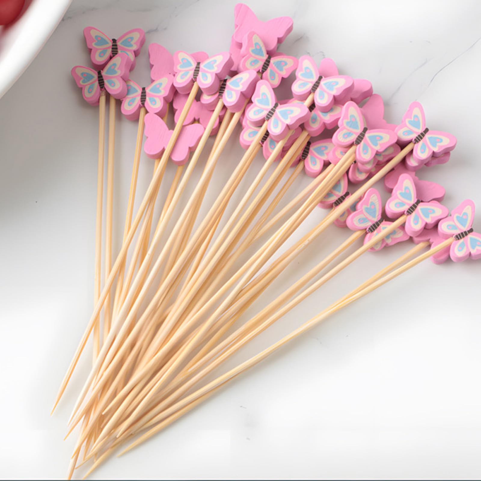 Pique Brochette Bois Lot De 200 Pics à Cocktail, Cure-dents Fantaisie Pour Apéritifs Brochette En Bois