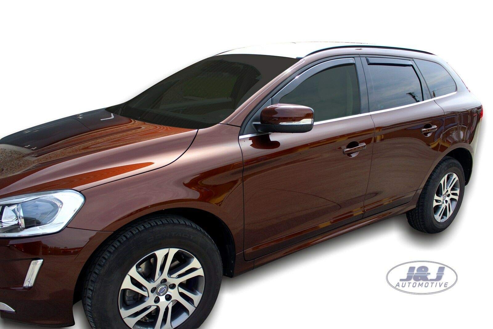 J&J AUTOMOTIVE Windabweiser passend für Volvo XC-60 2009-2016 4tlg, Heko Regenabweiser Vorne Hinten Getönt Dunkel Passform