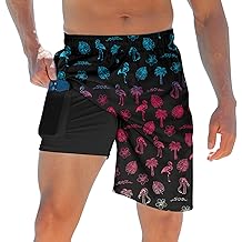 Mens Swim Trunks with Compression Liner Bathing Suit Summer Swimming Shorts