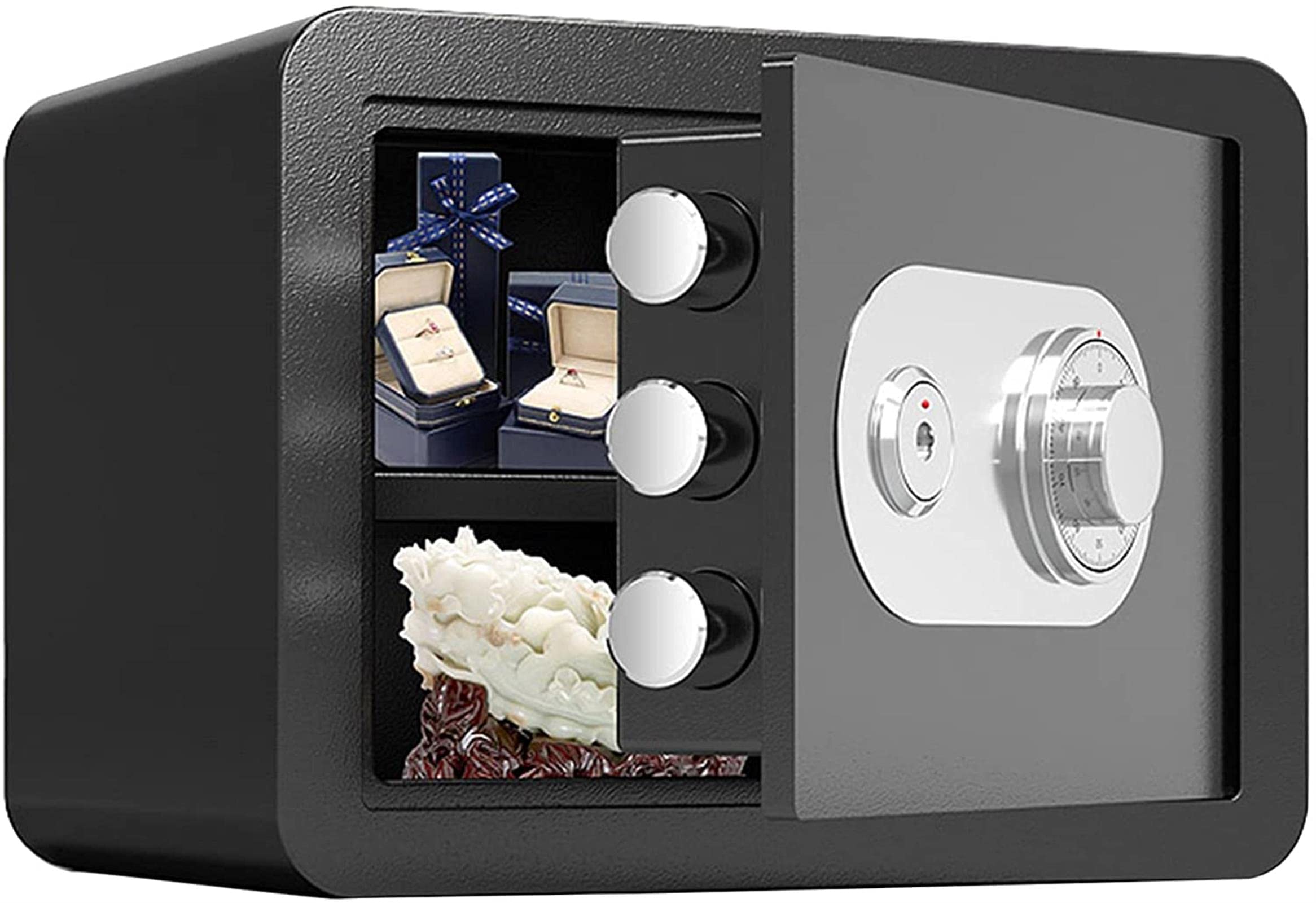 Sejfy, Sejf, Smal Fireproo Hom Offic Busines Hote Securit Locker(Black)