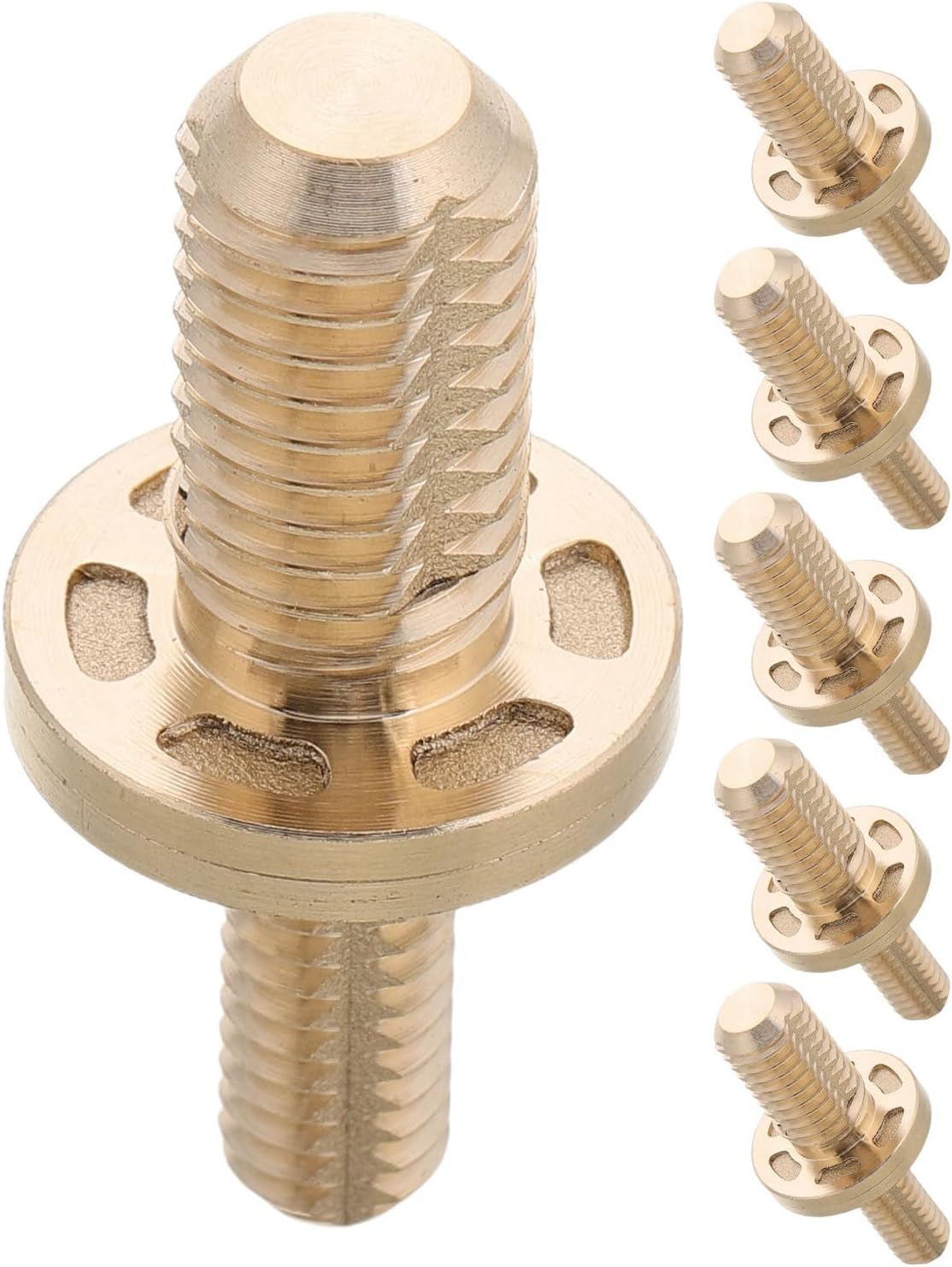 Vaguelly 6pcs Brass Pool Cue Joint Screws Connector for Cue Stick Repair Universal Compatibility 30g Weight for Pool Table Accessories