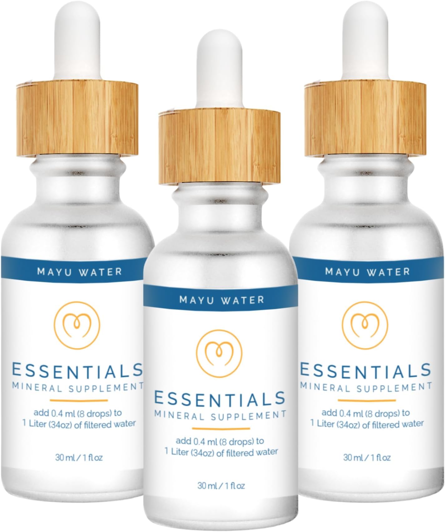 MAYU Trace Mineral Drops - 3 Bottles - 80+ Full-Spectrum Ionic Minerals for Water - Great-Tasting Mineral Supplement for Hydration - Magnesium, Potassium & Zinc - No Additives - 90 Servings