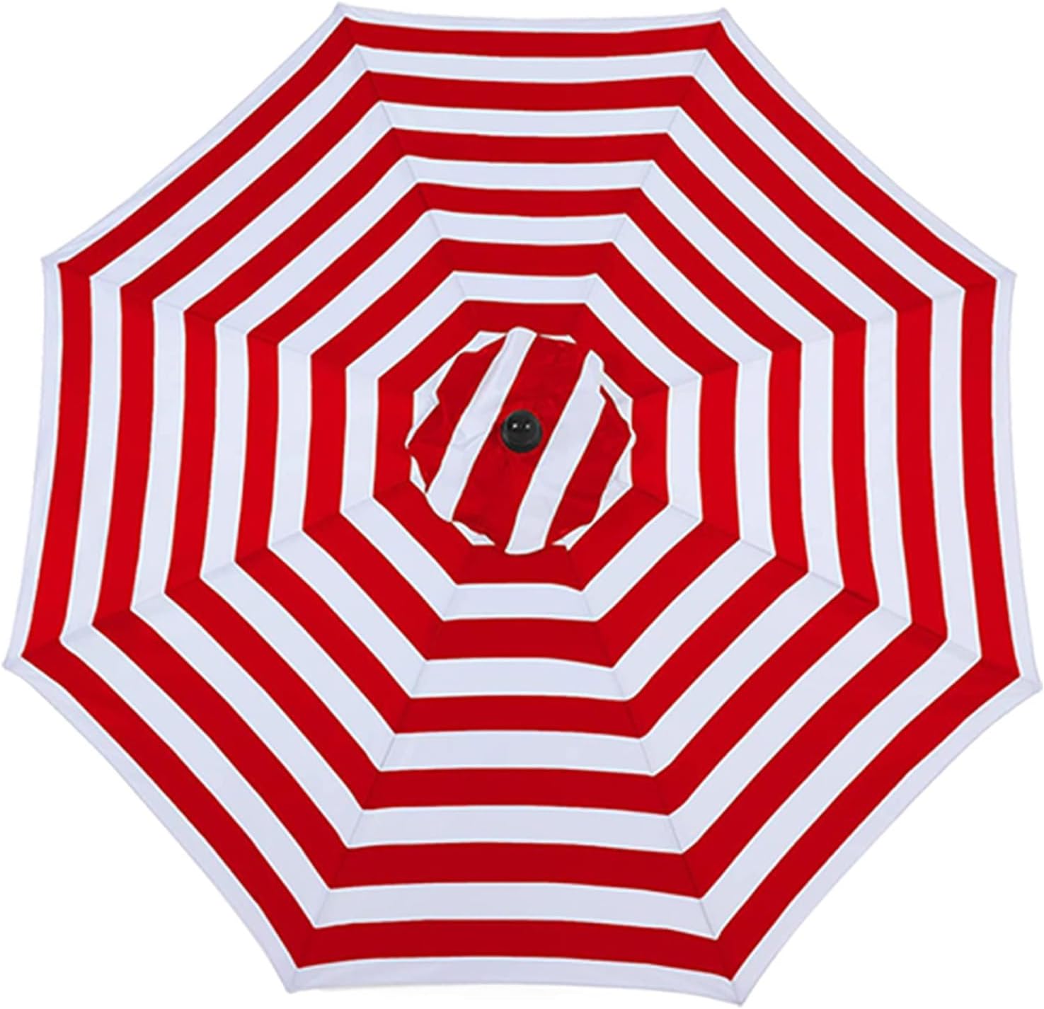 6.6ft/9ft/10ft Patio Umbrella Replacement Canopy, 6 Ribs/8 Ribs Cantilever Umbrella Replacement Cloth, Outdoor Garden Beach Umbrella Replacement Parts(Color:Red+White,Size:10FT 8-Ribs)