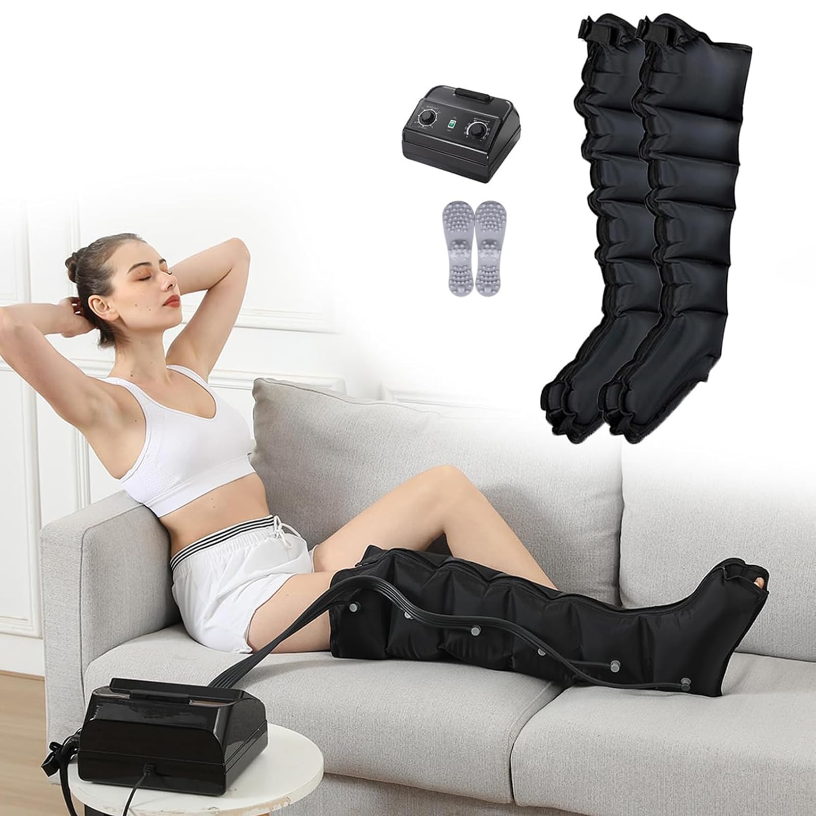 Buty ciśnieniowe do drenażu limfatycznego urządzenia drenażowego limfatycznego, do aparatu krążenia krwi, ramion, nóg, rozmiaru, maszyny do masażu łagodzącego ból