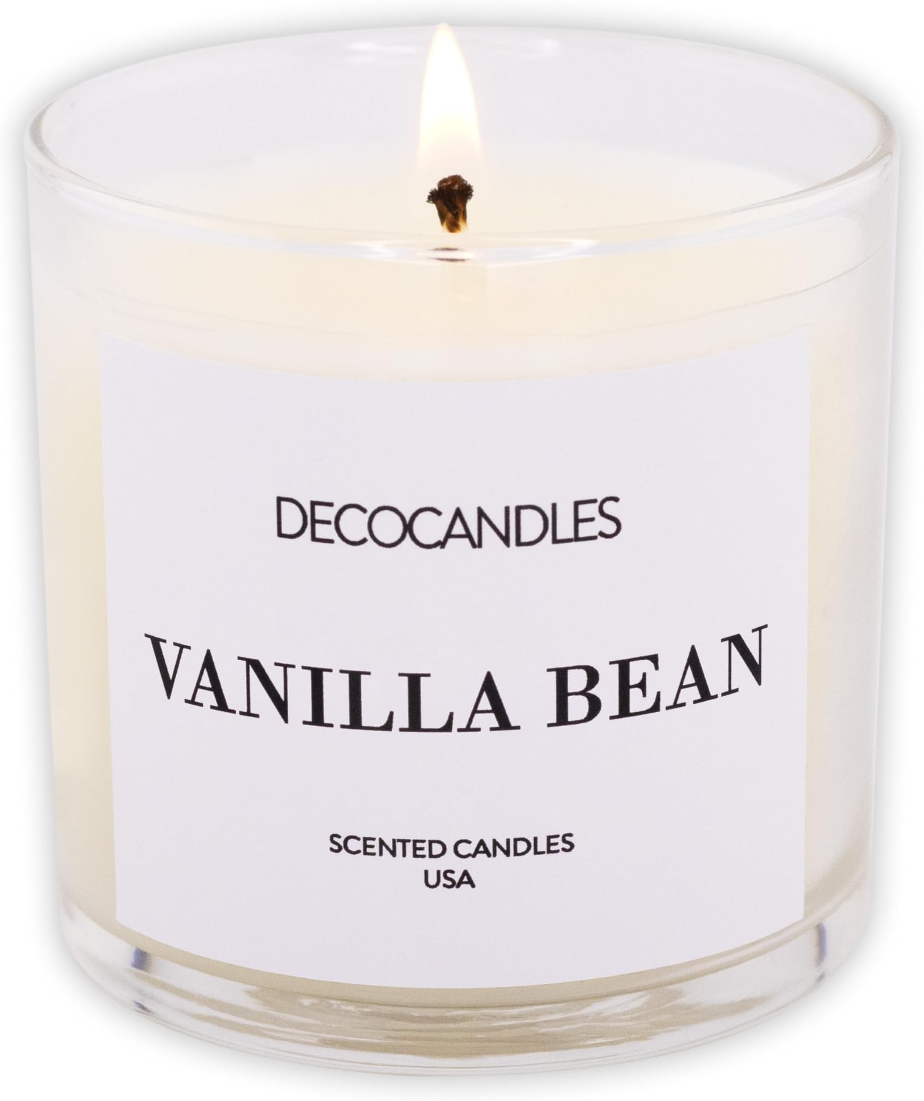 DECOCANDLES Urban Concepts - Vanilla Bean - Highly Scented Soy Candle - Long Lasting - Hand Poured in USA (6 Oz.)