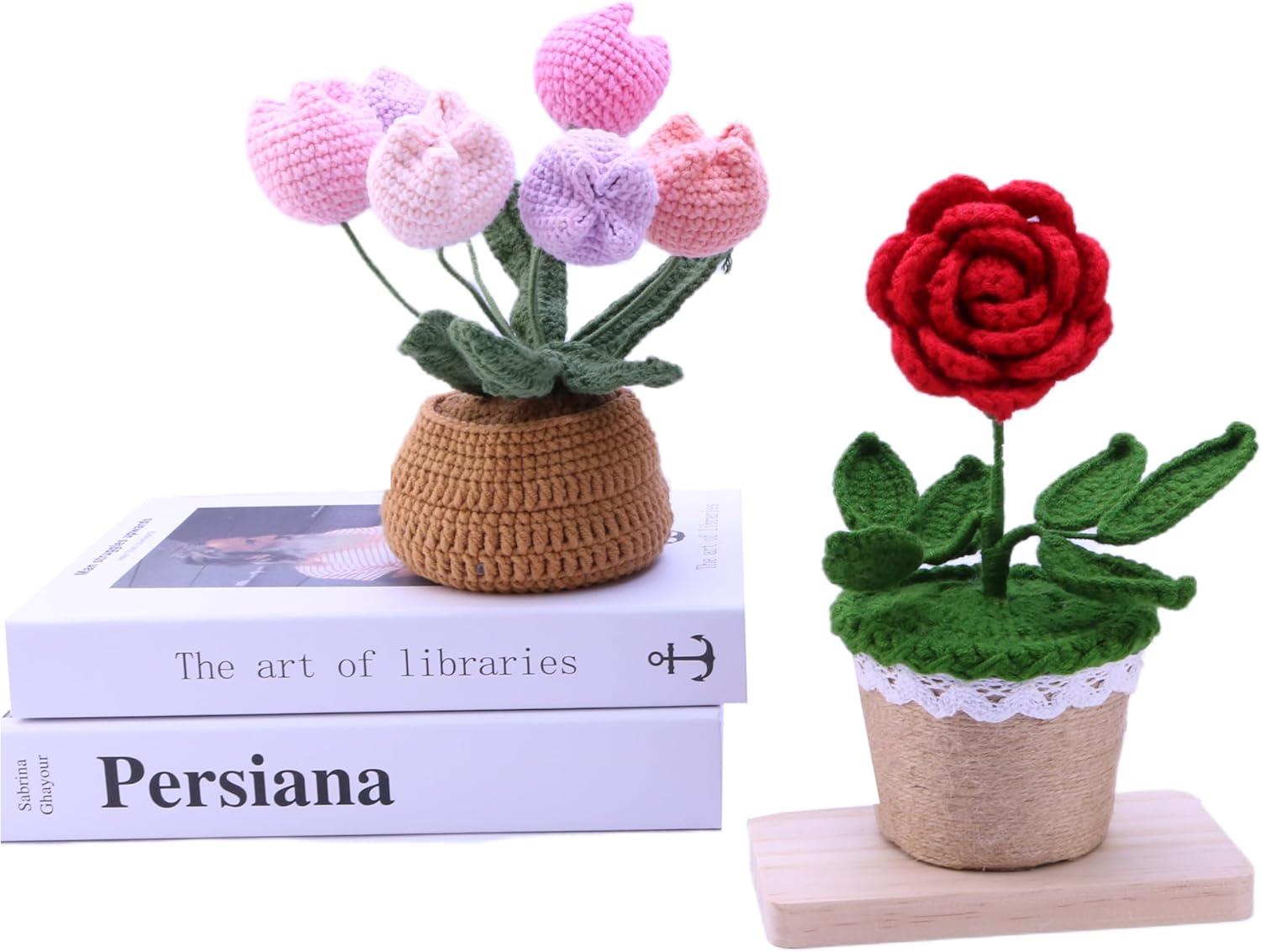 Hand-Crocheted Tulip Potted Plants, Artificial Decorative Plants on The Home Office Table, and Unique Intimate Gifts for Family, Friends and Women (Anniversary, Birthday) - Image 5