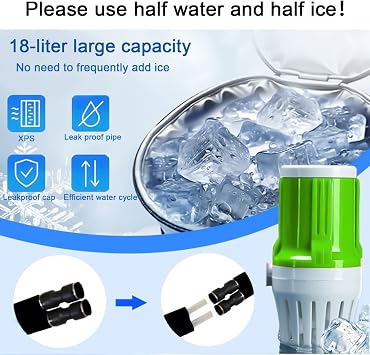Cold Therapy Machine with Programmable Timer, Ice Machine for Knee After Surgery, Knee Replacement Recovery System for Pain Relief Cryo Compression Pad for Shoulder,Hip,Ankle,Sports Injuries