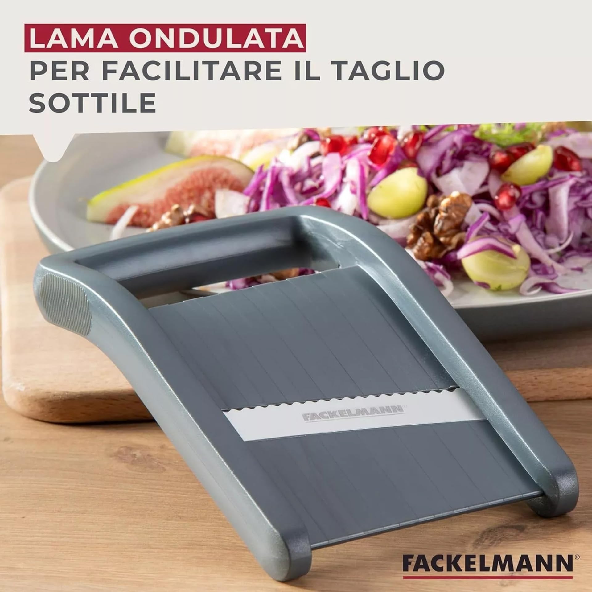 FACKELMANN Harde kaasschaaf 21 cm SENSE, hoogwaardig, scherp lemmet van roestvrij staal, kaasschaaf met antislip en ergonomische soft-touch handgreep (kleur: zilver/zwart), hoeveelheid: 1 stuk
