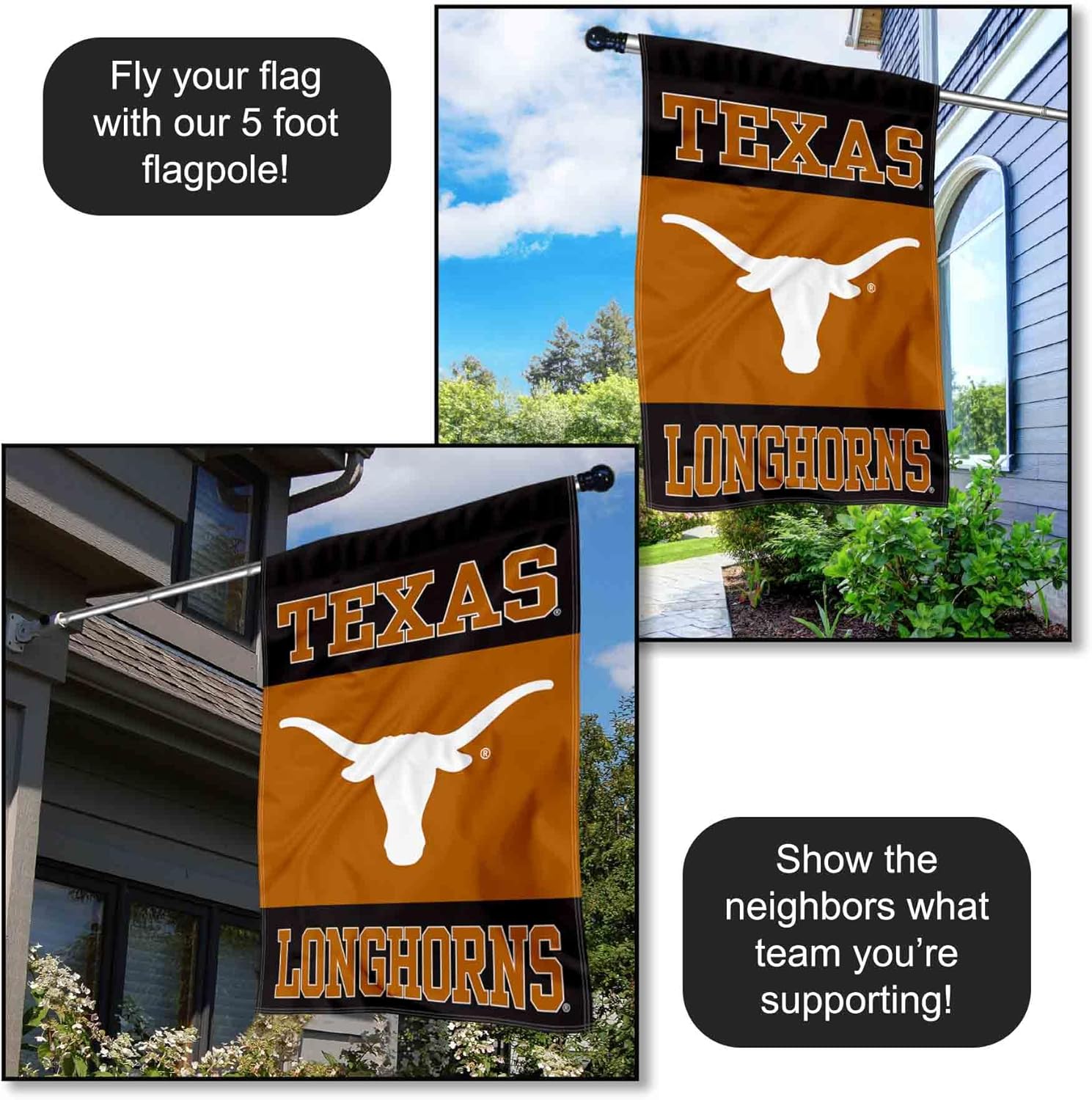 Texas Longhorns Banner House Flag - Image 4