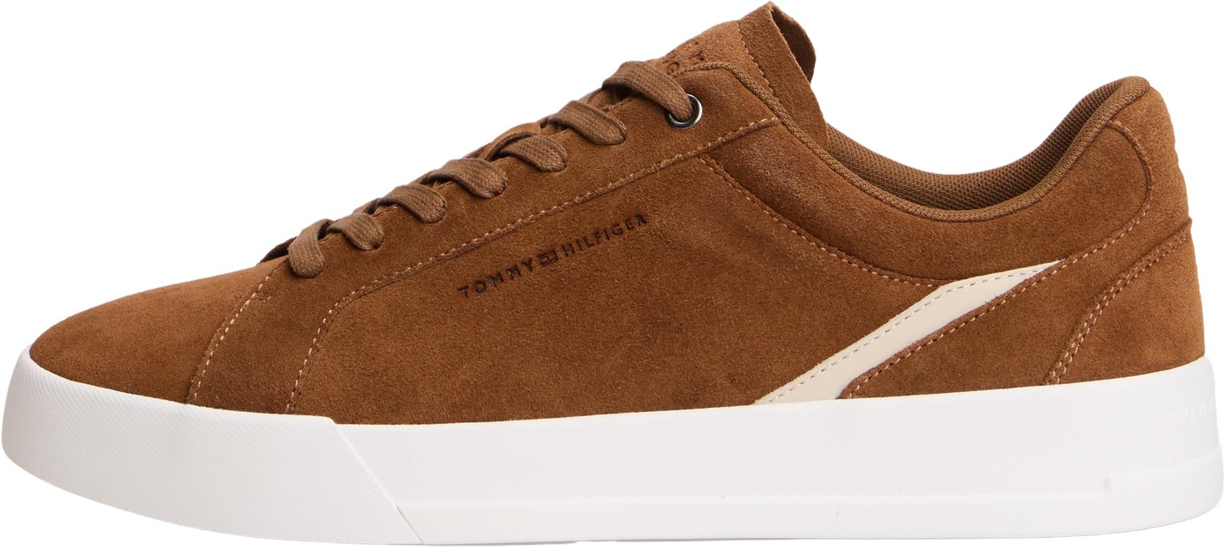 Tommy Hilfiger Men's Brown Sneakers, 8 Uk, Suede Trainers