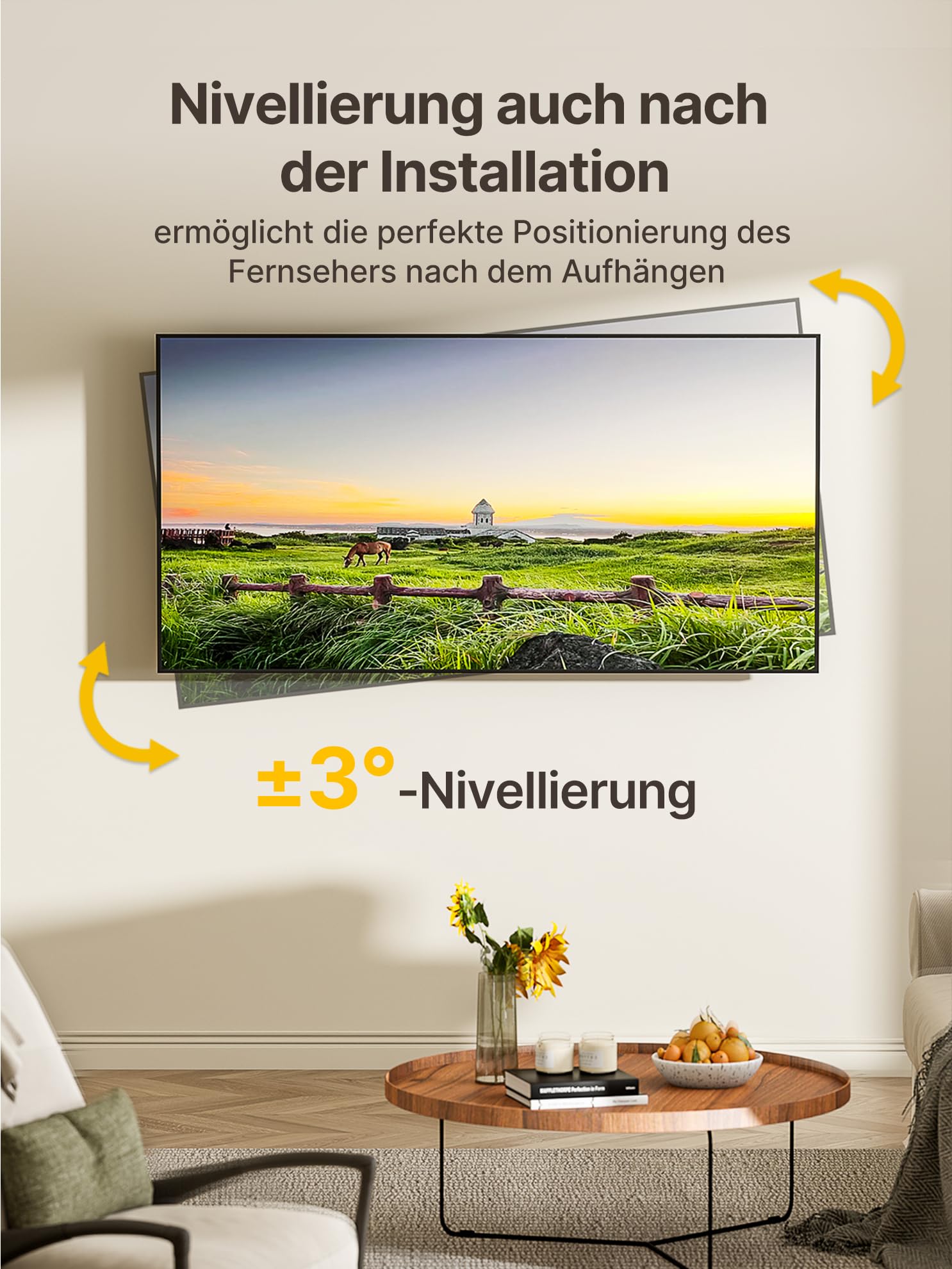 monTEK Langarm TV Wandhalterung für 23-65 Zoll bis 35kg, Max VESA 400x400 | 728 mm Auszug, Schwenkbar & Neigbar, In alle Richtungen Verstellbar, Solide TV-halterung, 3-Fache Tragkraft, Einfache Montage