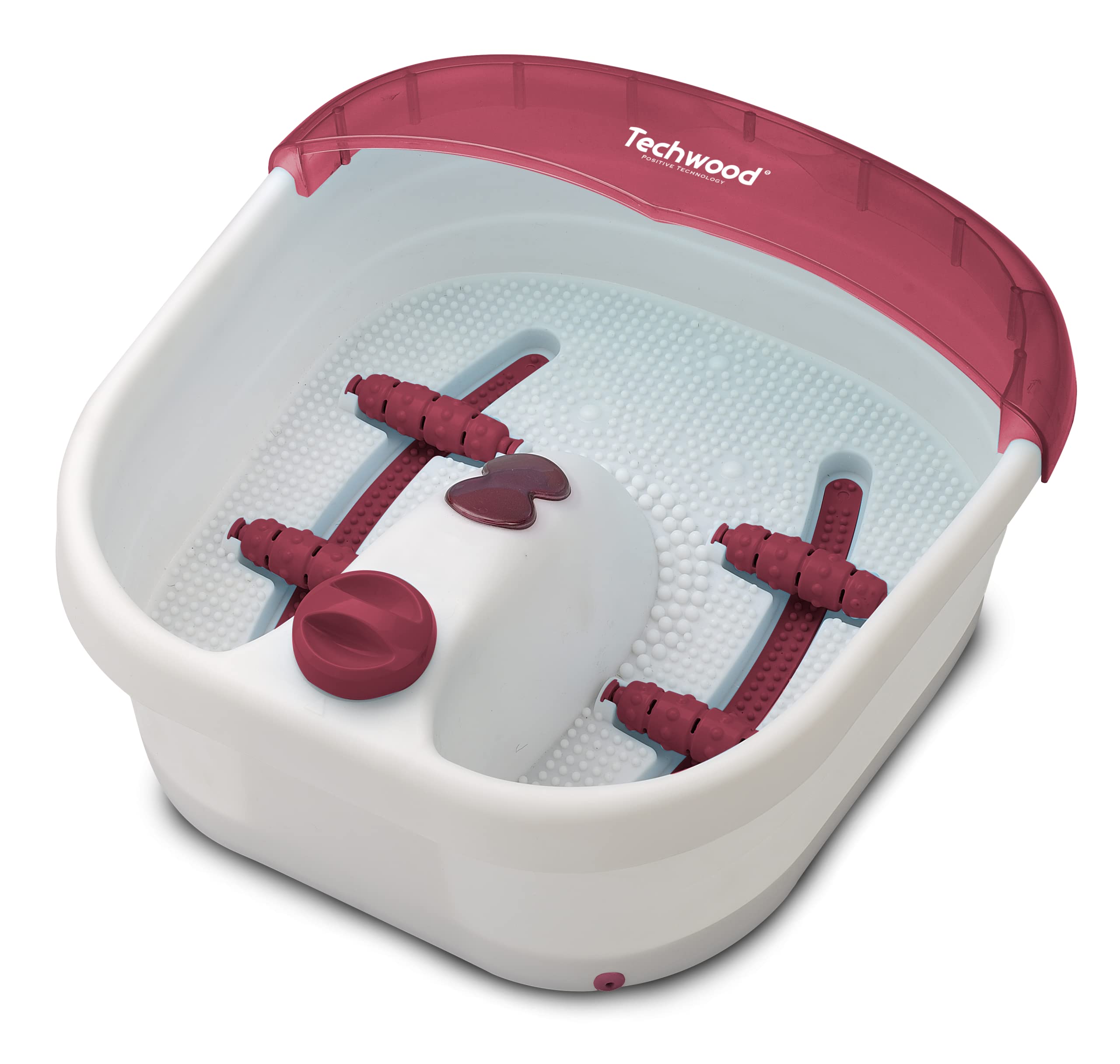 Techwood TBP-1223 Balnéo Pieds, hydromasseur pour pieds, acier inoxydable