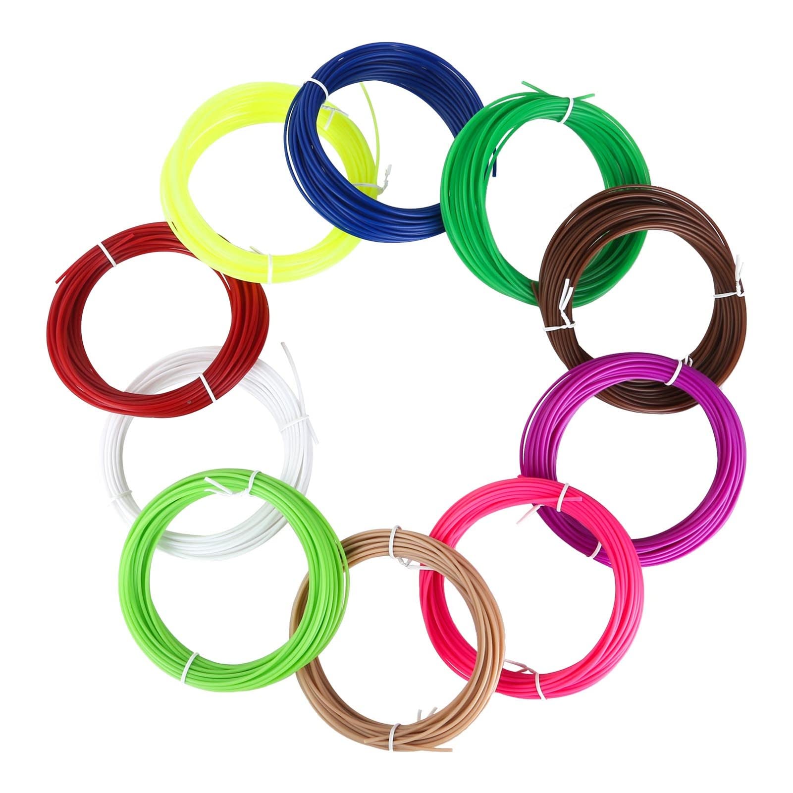 Shoze 3D Pen Filament Plastic 3D Printer Filament PLA Refills 10 Colours 3D Printer for Most 3D Doodle Printing Pen 100m 1.75mm Set