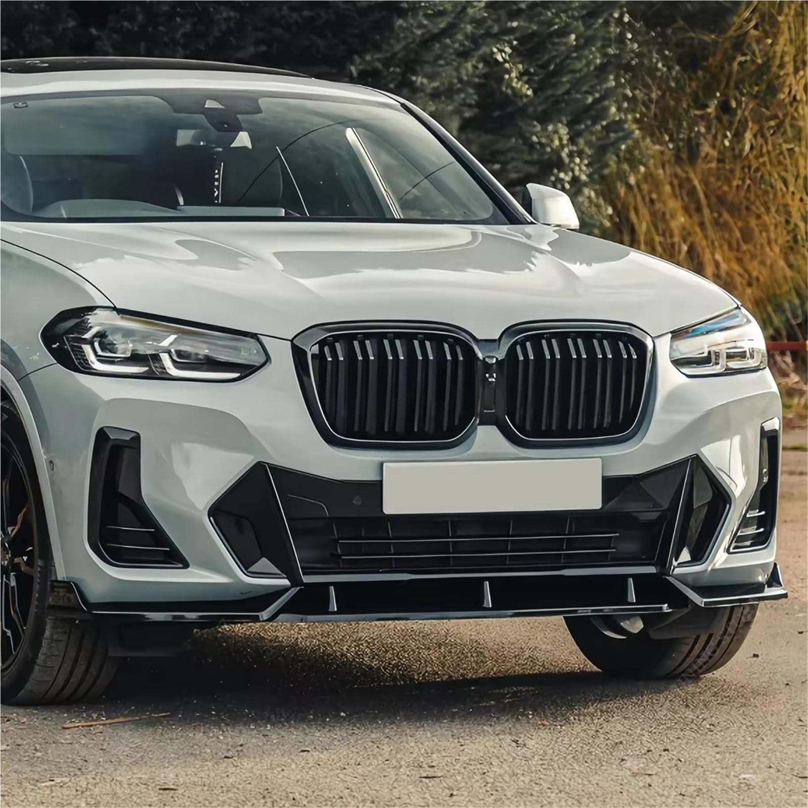 Auto Labbro Inferiore Anteriore Spoiler Per BMW Per X3 G01 Per X4 G02 IX3 M-Pack 2022 2023 2024 MP Style Paraurti Anteriore Labbro Splitter Spoiler Accessori Esterni BodyKit(Gloss Black)