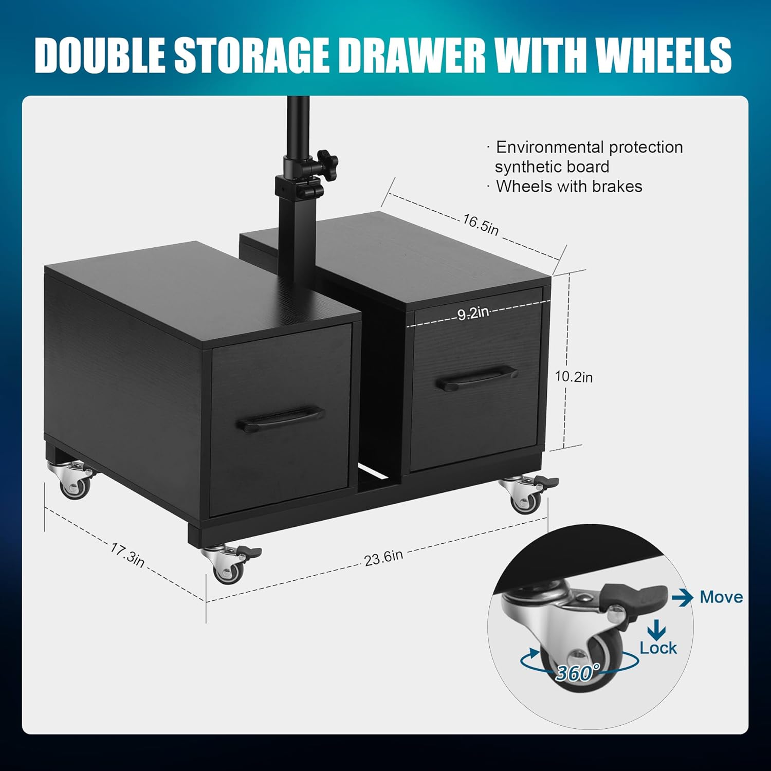 POARMEEY Tattoo Workstation Salon Trolley Cart and Storage Drawers with Wheels,Tattoo Tray Adjustable Height Storage Rolling Tray