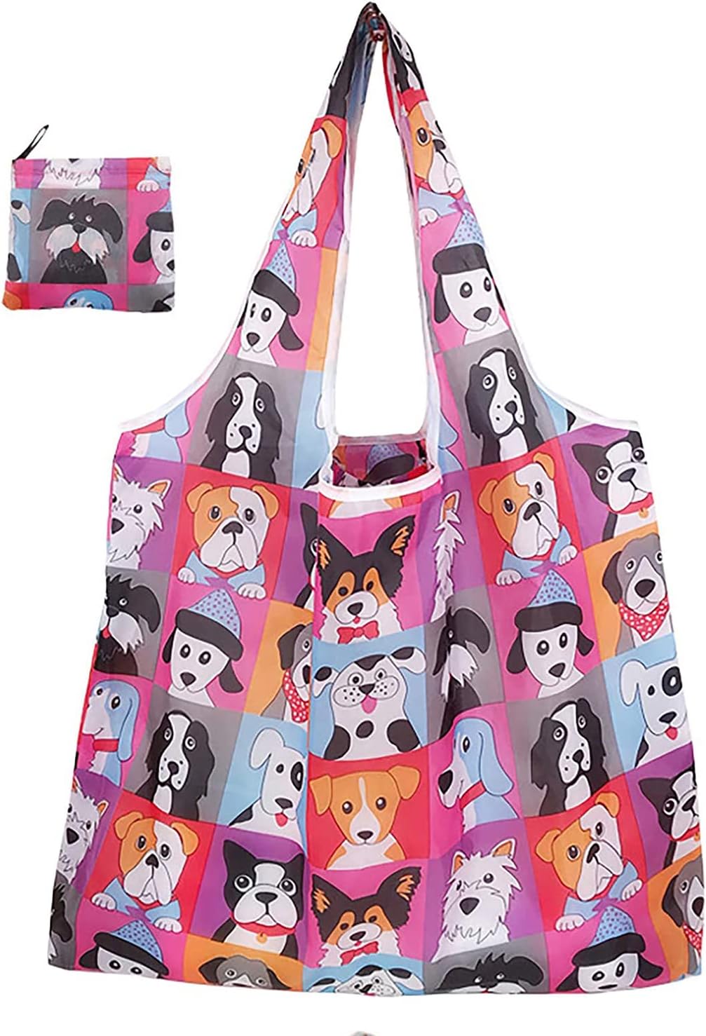 WUPENGZON 6er Set Einkaufstaschen - Wiederverwendbar, Faltbar & Umweltfreundlich, 38x60cm