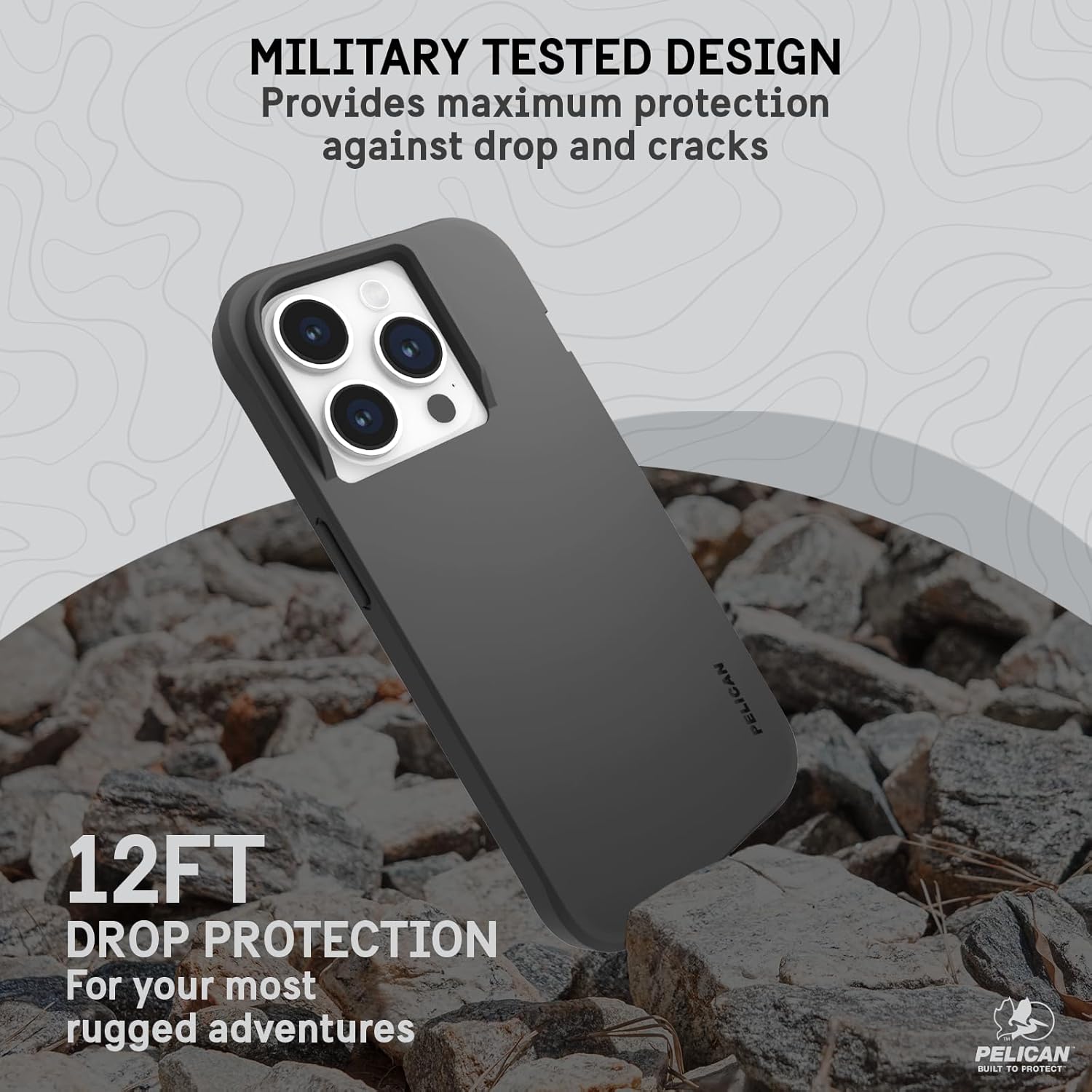 Pelican Ranger Series - iPhone 15 Pro Case 6.1" [Compatible with MagSafe] Magnetic Phone Case with Anti-Scratch Tech [12ft MIL-Grade Drop Protection] Slim Protective Cover for iPhone 15 Pro - Black - Image 4