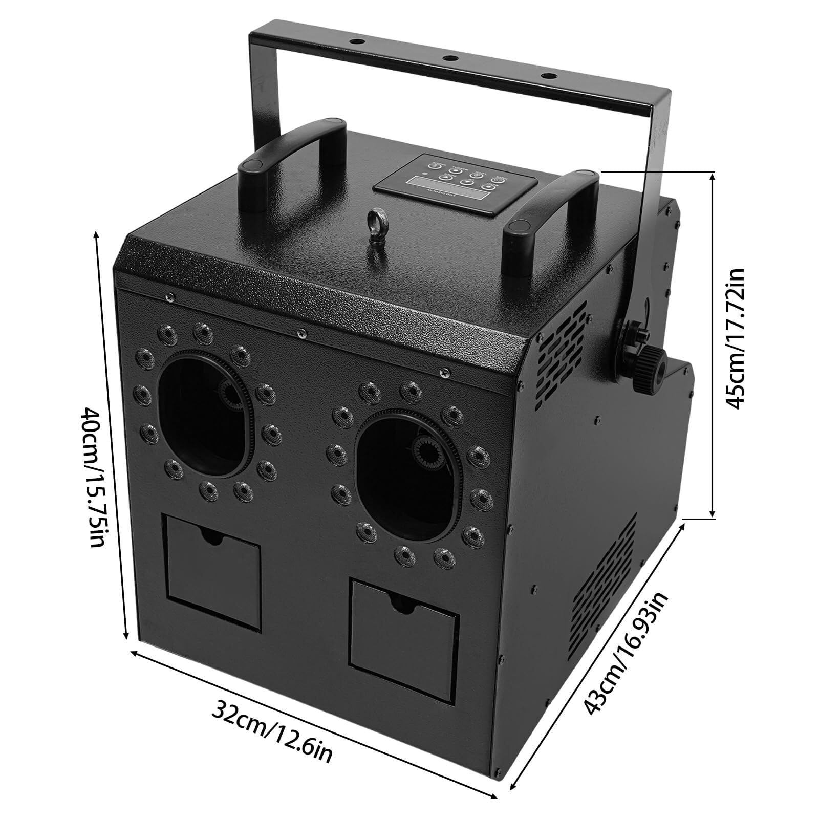 MNJIPUYVC Máquina de Burbujas de Humo DMX con Control Remoto Máquina de Burbujas de Niebla con Luces RGBW for Bodas Fiesta de DJ - Niebla, Burbujas e iluminación 3 en 1 900 W