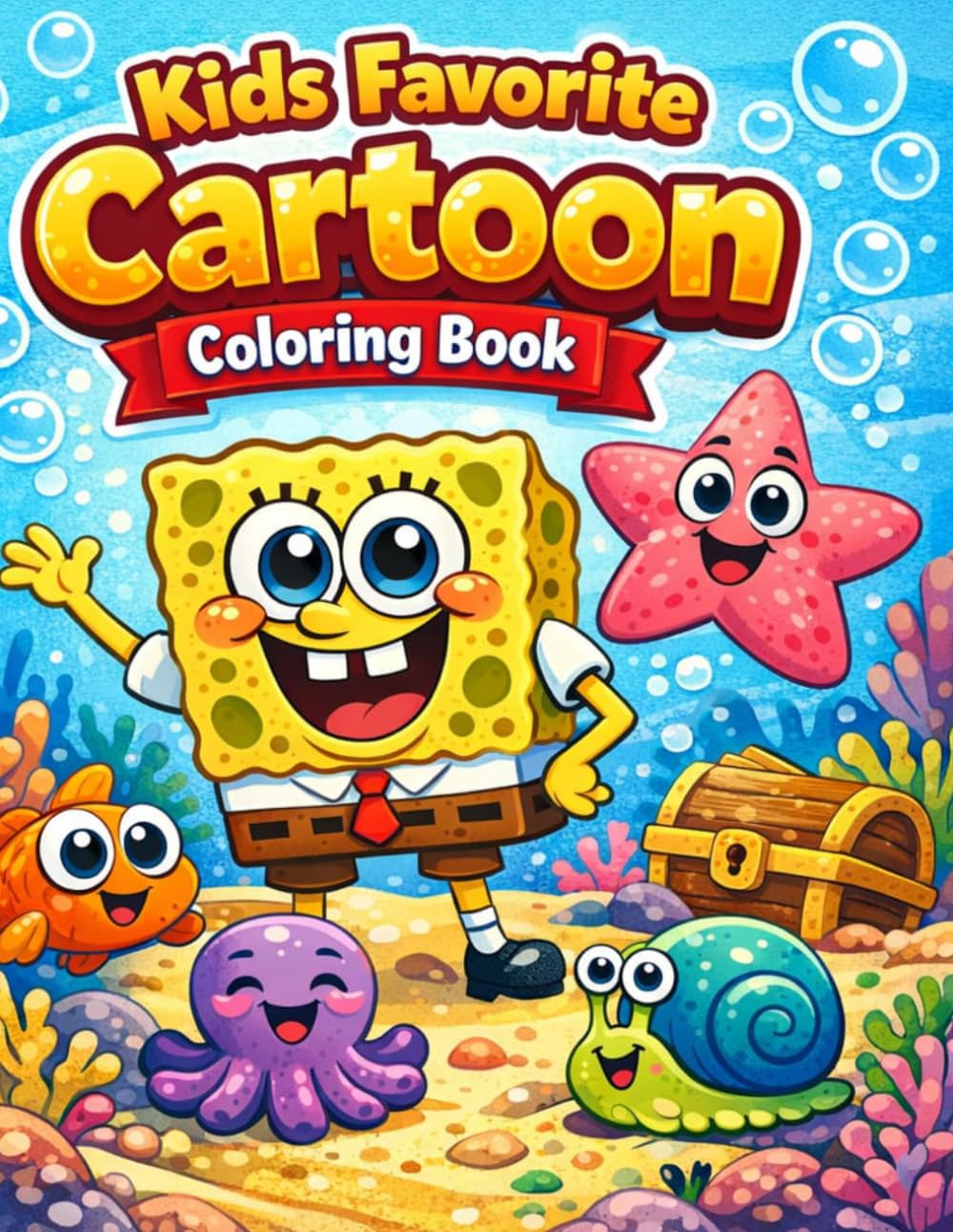 Kids Favorite Cartoon Coloring Book