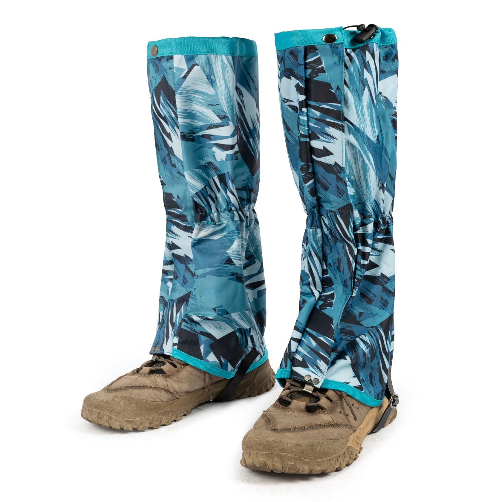 likloks Gaiters for Men & Women - Adjustable Hiking Leg Gaiters for Boots - Waterproof & Durable Gators for Outdoor Activities, Doodle-C, L-XL