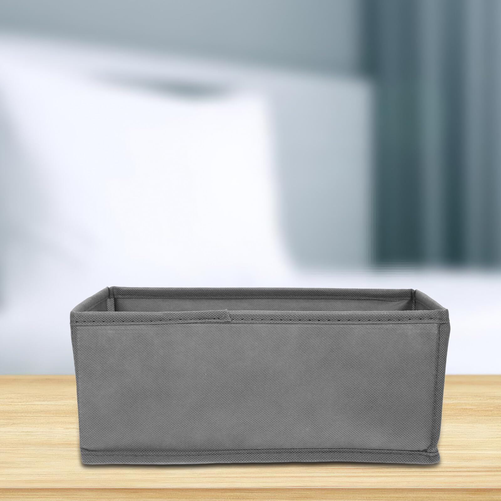 Vaguelly Organizer per Cassetti Biancheria Intima 6 Pezzi Grigio, Divisori per Armadio e Cassettiera, Contenitori Salvaspazio per Calzini e Reggiseni, per Camera da Letto e