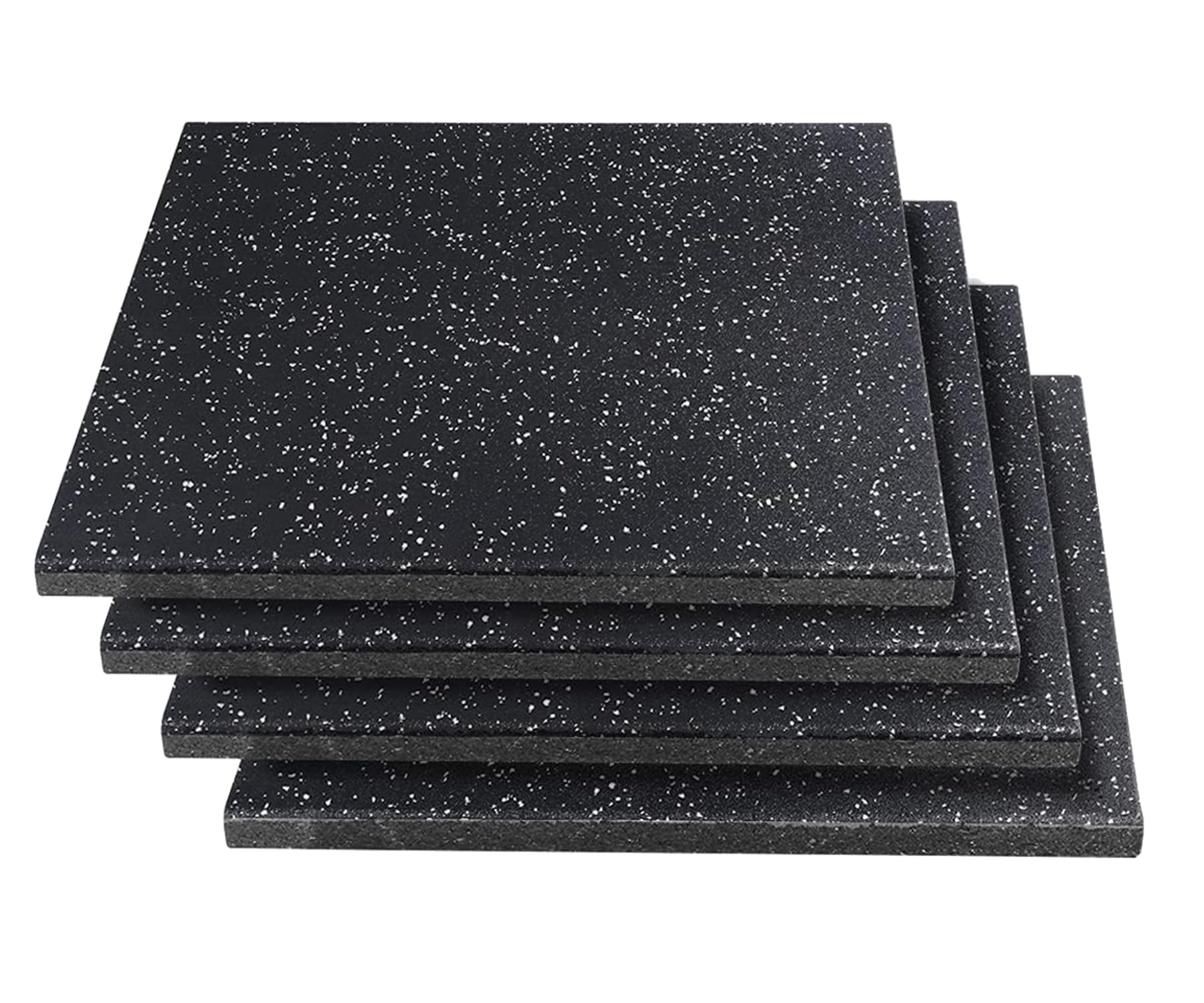 MYOYAY 4 Pack Interlocking Tile 20 x 20 x 1 Heavy Duty Rubber Flooring Mat Anti-Vibration Anti-Slip Exercise