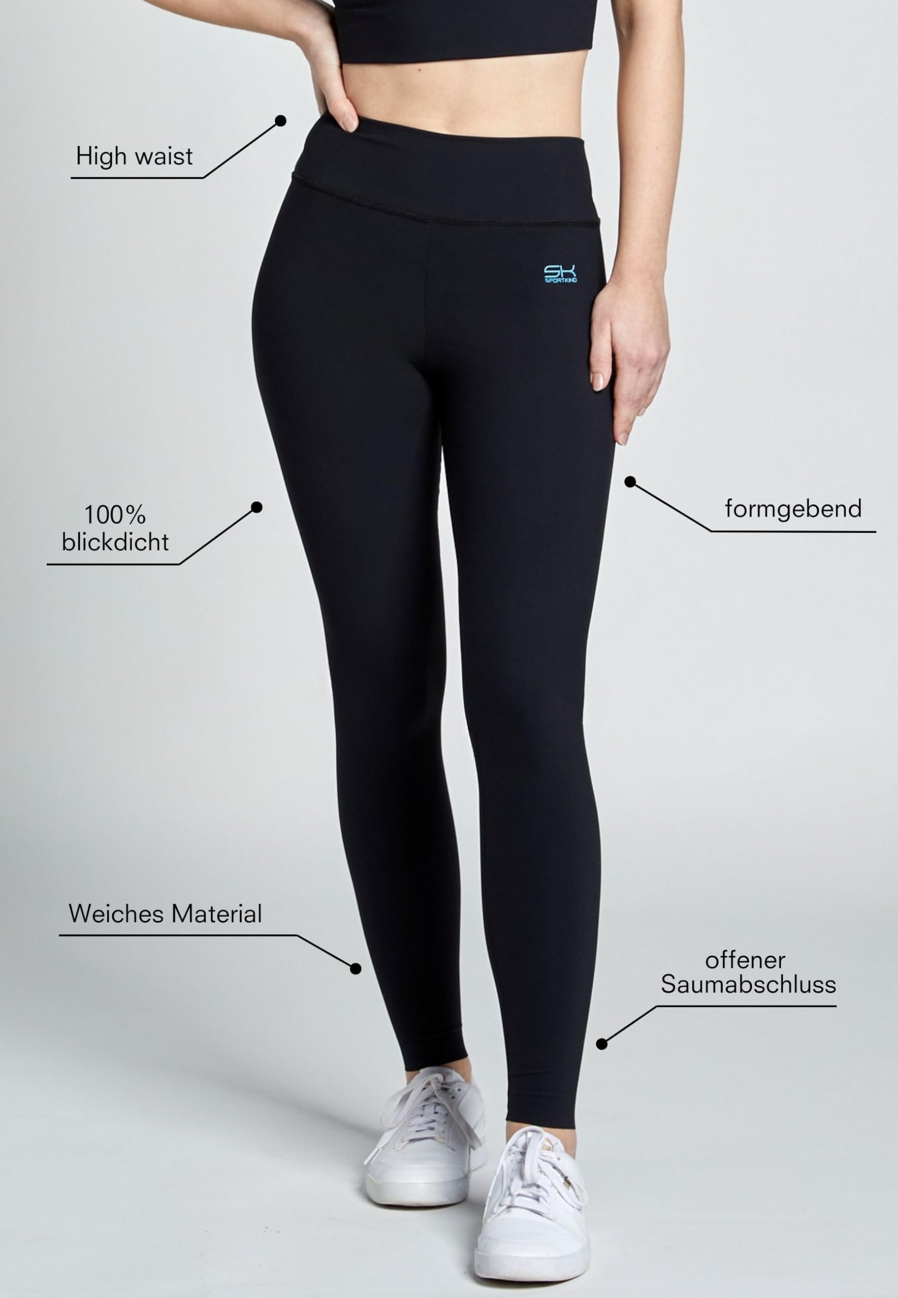 Sportkind Mädchen & Damen Fitness, Sport Leggings, Yogahose, High Waist, Blickdicht, atmungsaktiv