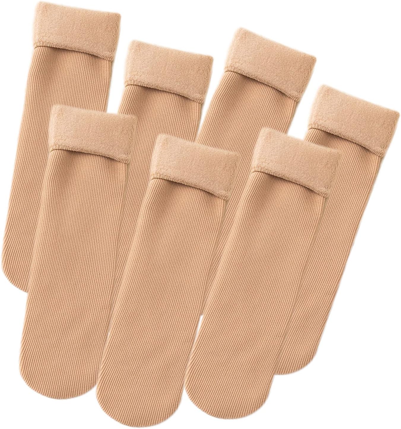 QROXY Thickening and Velvet Snow Socks Solid Color Warm