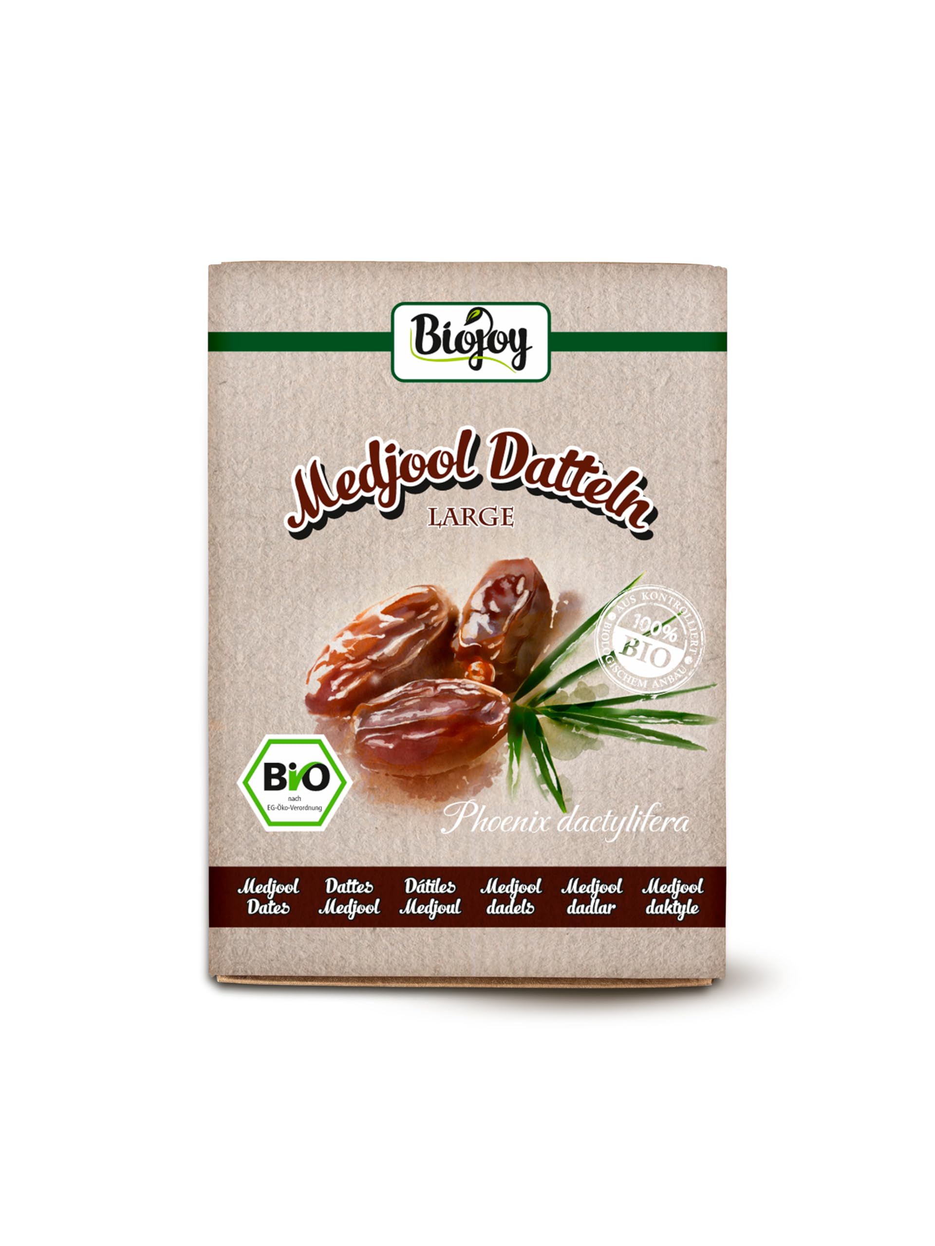 Biojoy BIO-Medjool Datteln aus Israel (1 kg), getrocknet und ganz, ungeschwefelt, Large