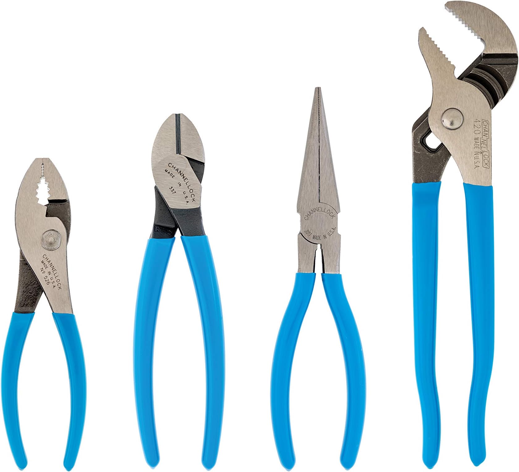 Channellock 2 Piece Tongue and Groove Pliers Set, Blue, 2 Piece Set, 9.