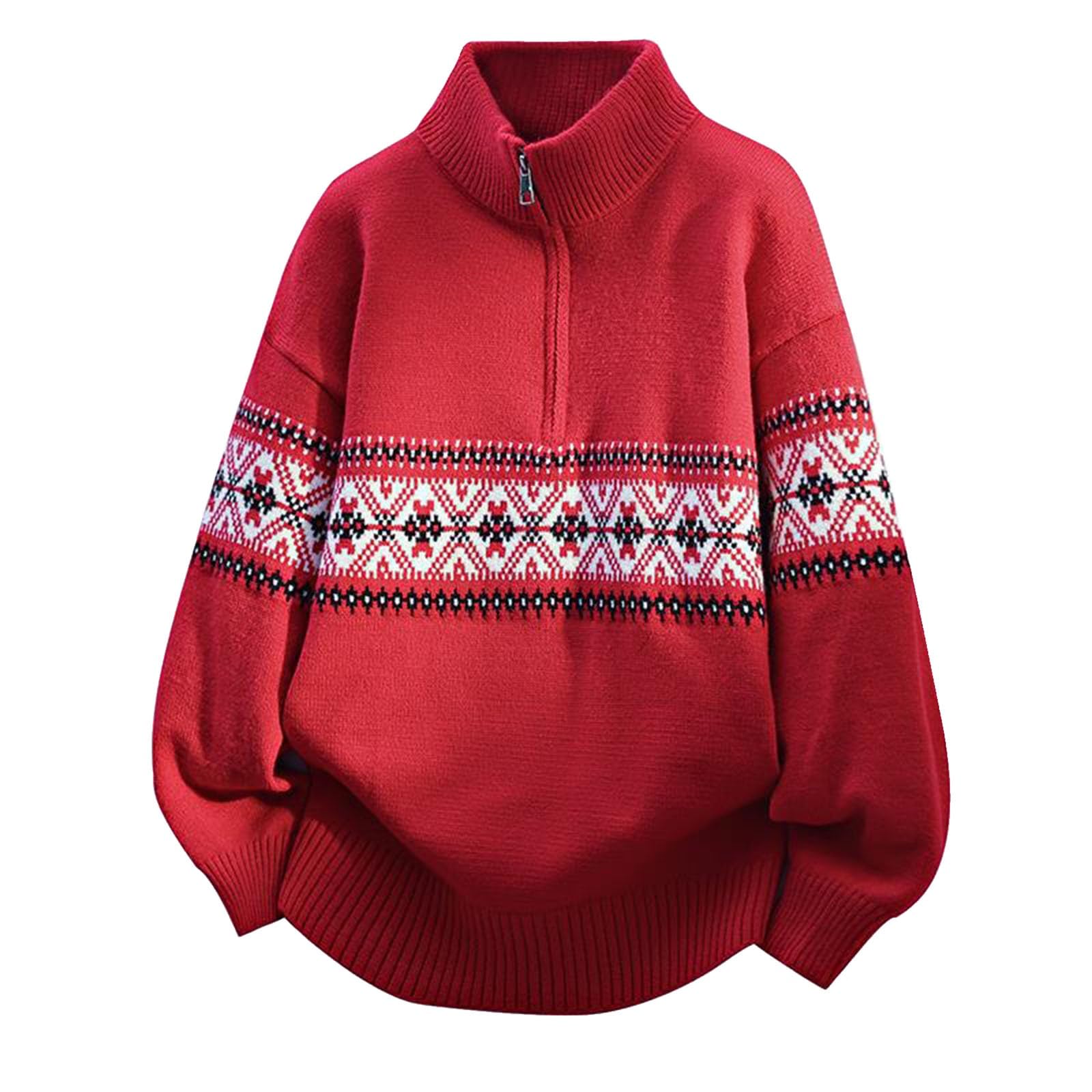 Abrigo de Punto Masculino para Invierno con Cuello semialto Manga Larga y diseño Grueso cómodo Estilo Casual Diario