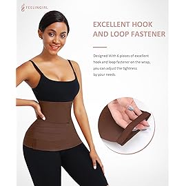 FeelinGirl Waist Trainer for Women Bandage Wrap Trimmer Belt Long Torso Tummy Wraps Belly Body Shaper Waist Trimmer Belt