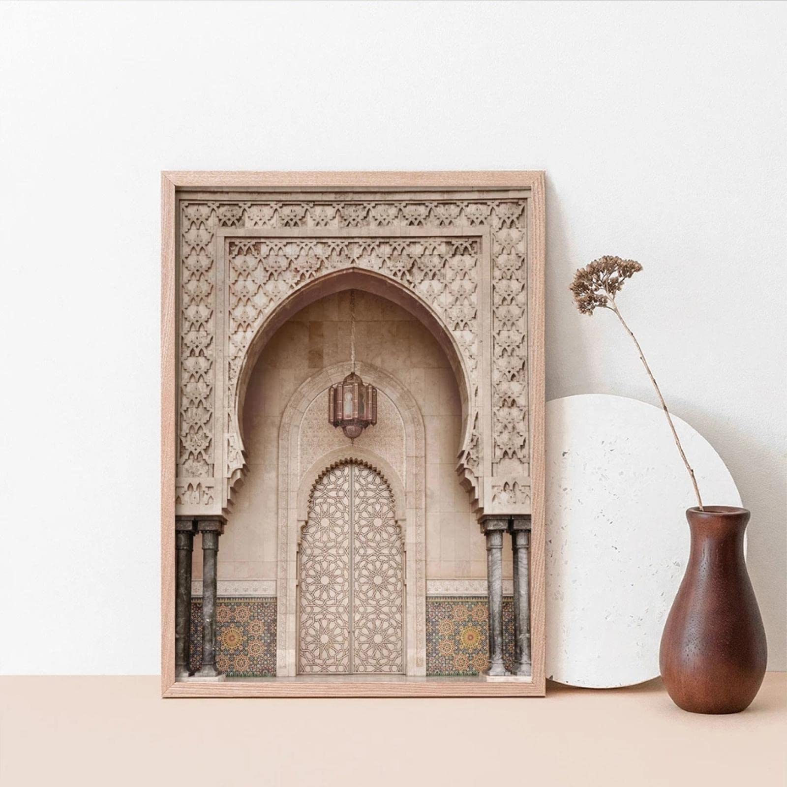 Moroccan Door Wall Art Prints Marrakech Bohemian Decor Canvas Painting Boho Poster Print Pictures for Living Room Home Decor 45x30cm Frameless