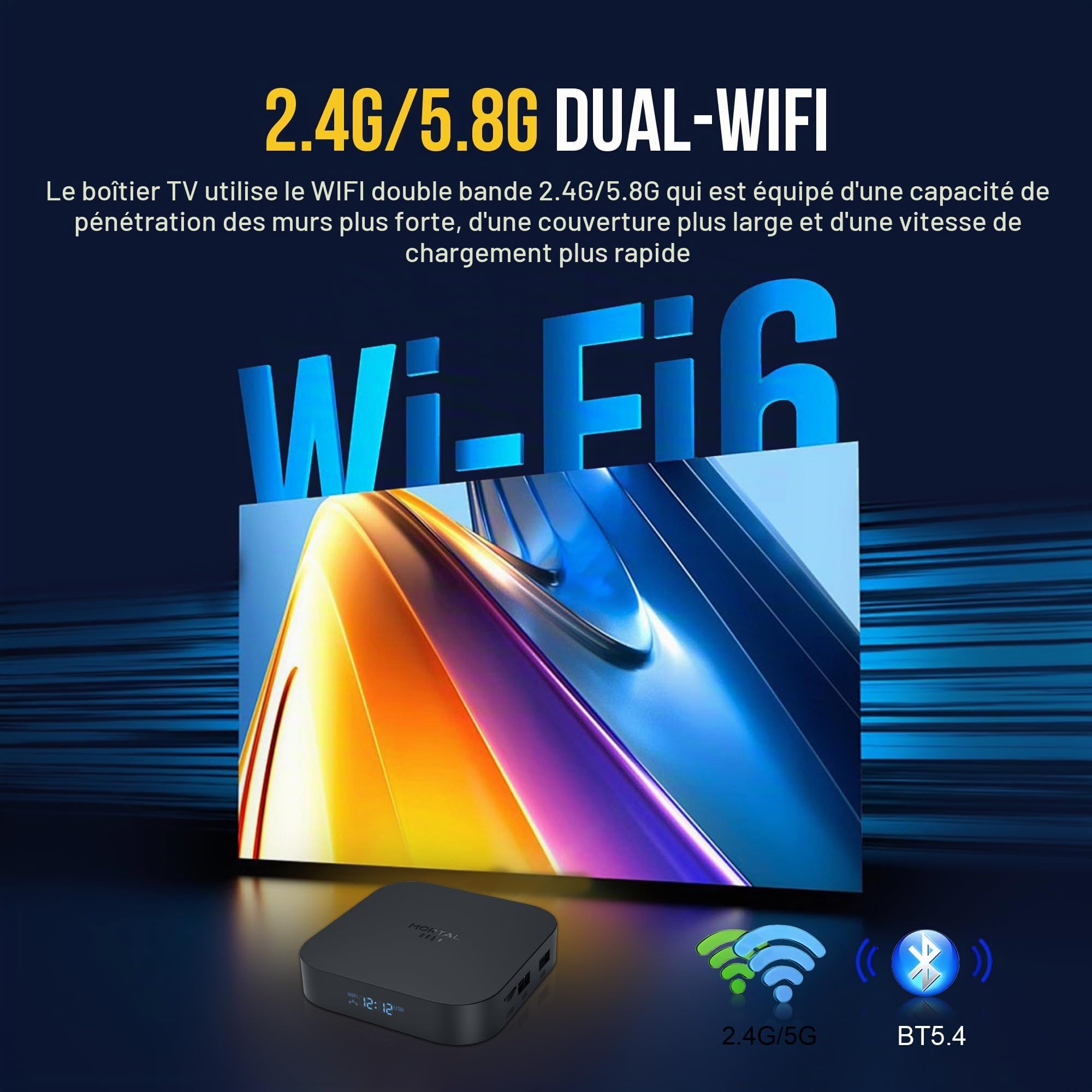 Boitier Android 14.0 TV Box 2G RAM 16G ROM RK3518 Quad Core Cortex A53 | Smart TV BOX Mali-450 MP2 GPU Support 10/100M Ethernet 2.4G /5.8G Dual-Band WiFi BT 5.4 HD 8K Android Box