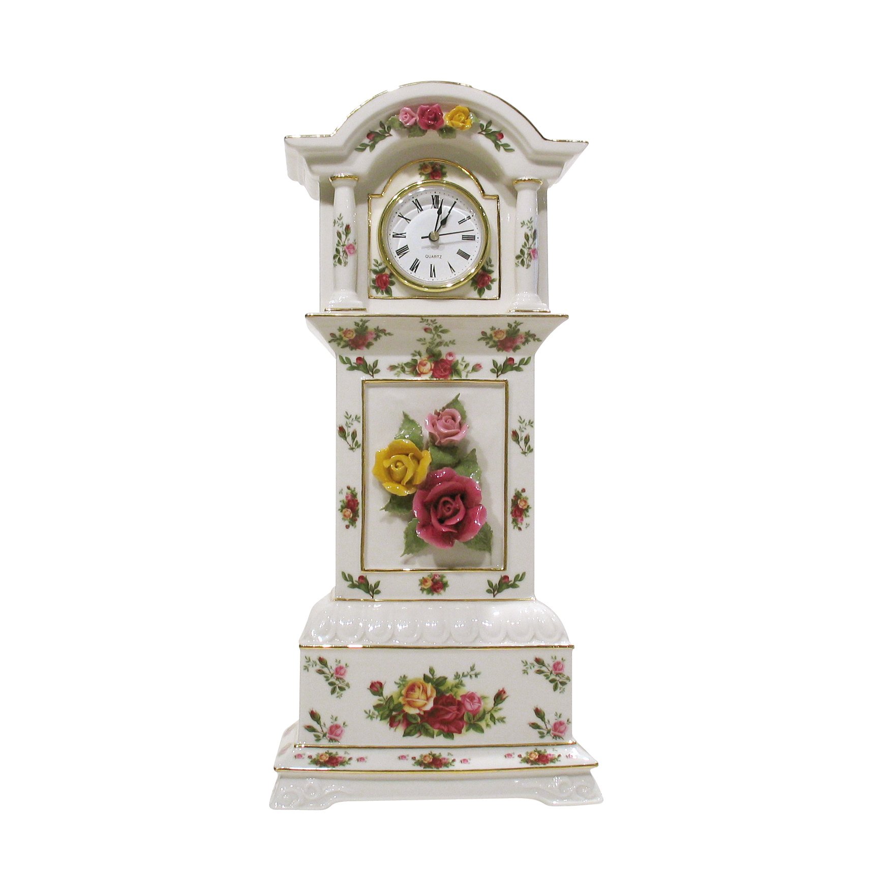 Royal Albert Old Country Rose 16-inch High Grandfather Clock