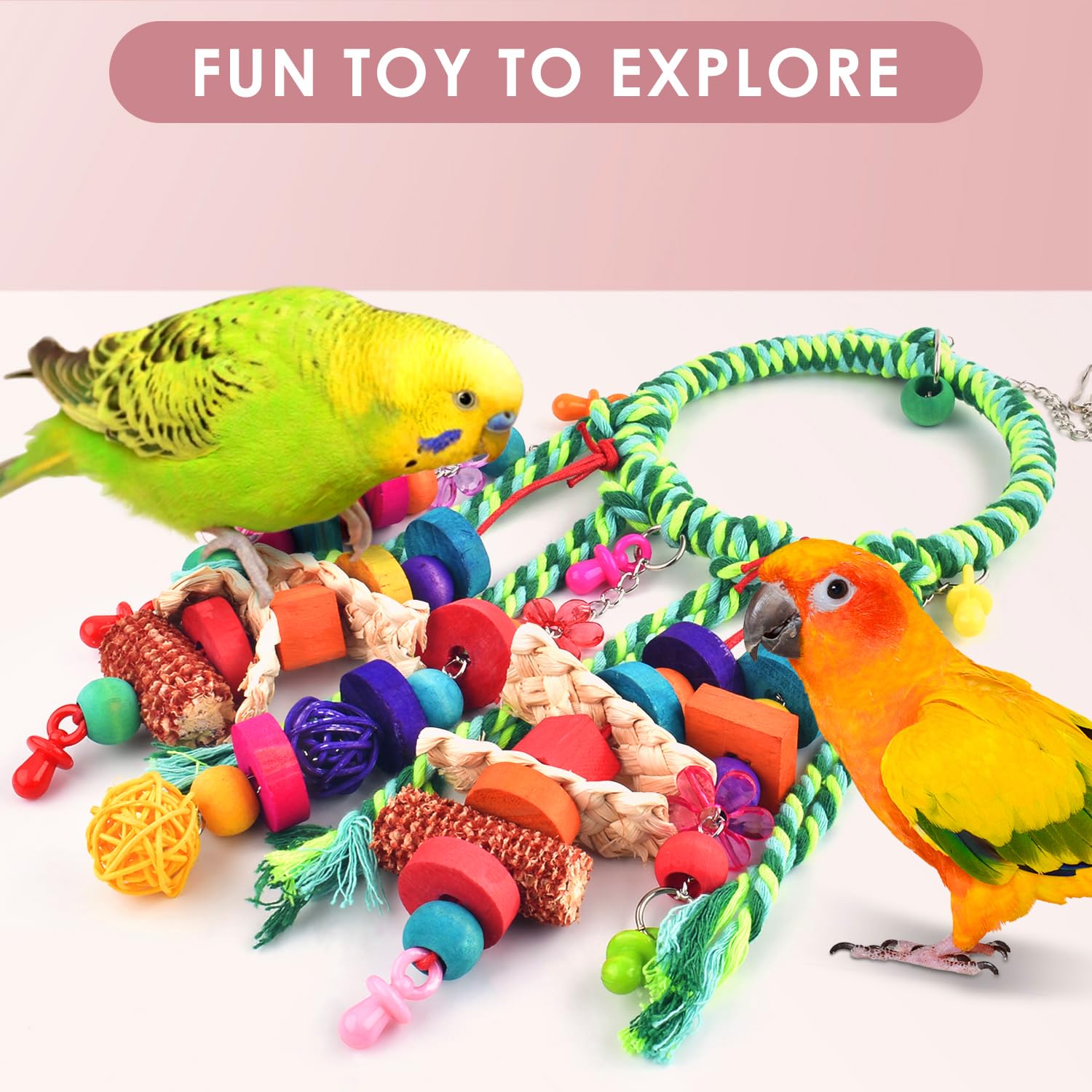 Visual Reference: Snapklik Com Katumo Bird Toys 2 Pack Parrot Swings Conure