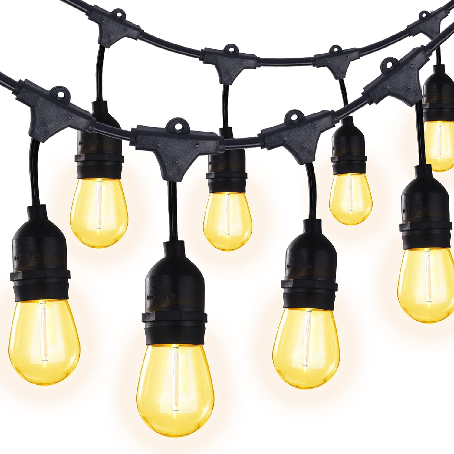 SUPERDANNY 52FT Outdoor LED String Lights