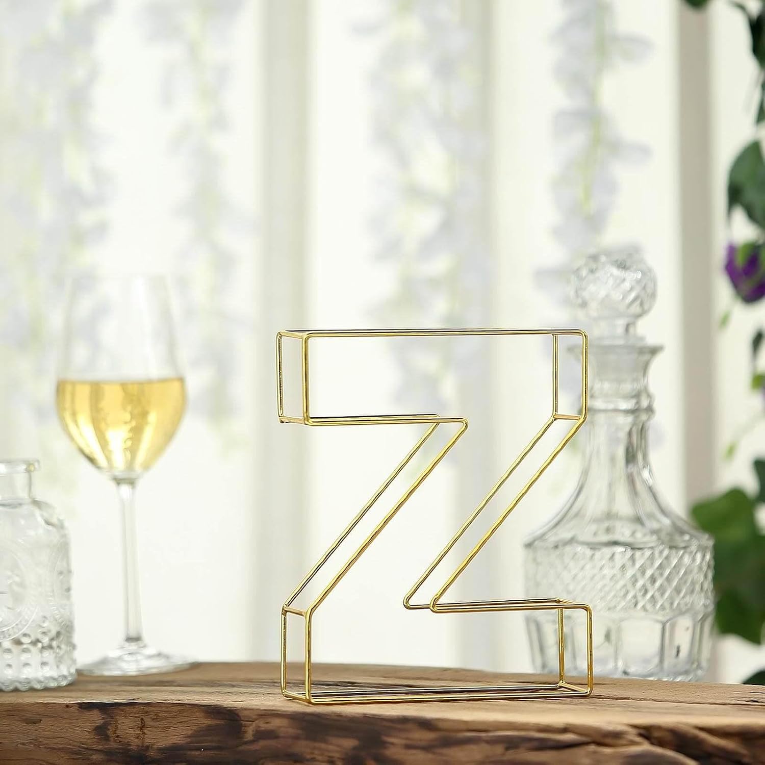 Efavormart 8" Tall Gold Wedding Centerpiece 3D Wire Letter Decoration for Wedding Party Decoration DIY Decoration Supplies - Z