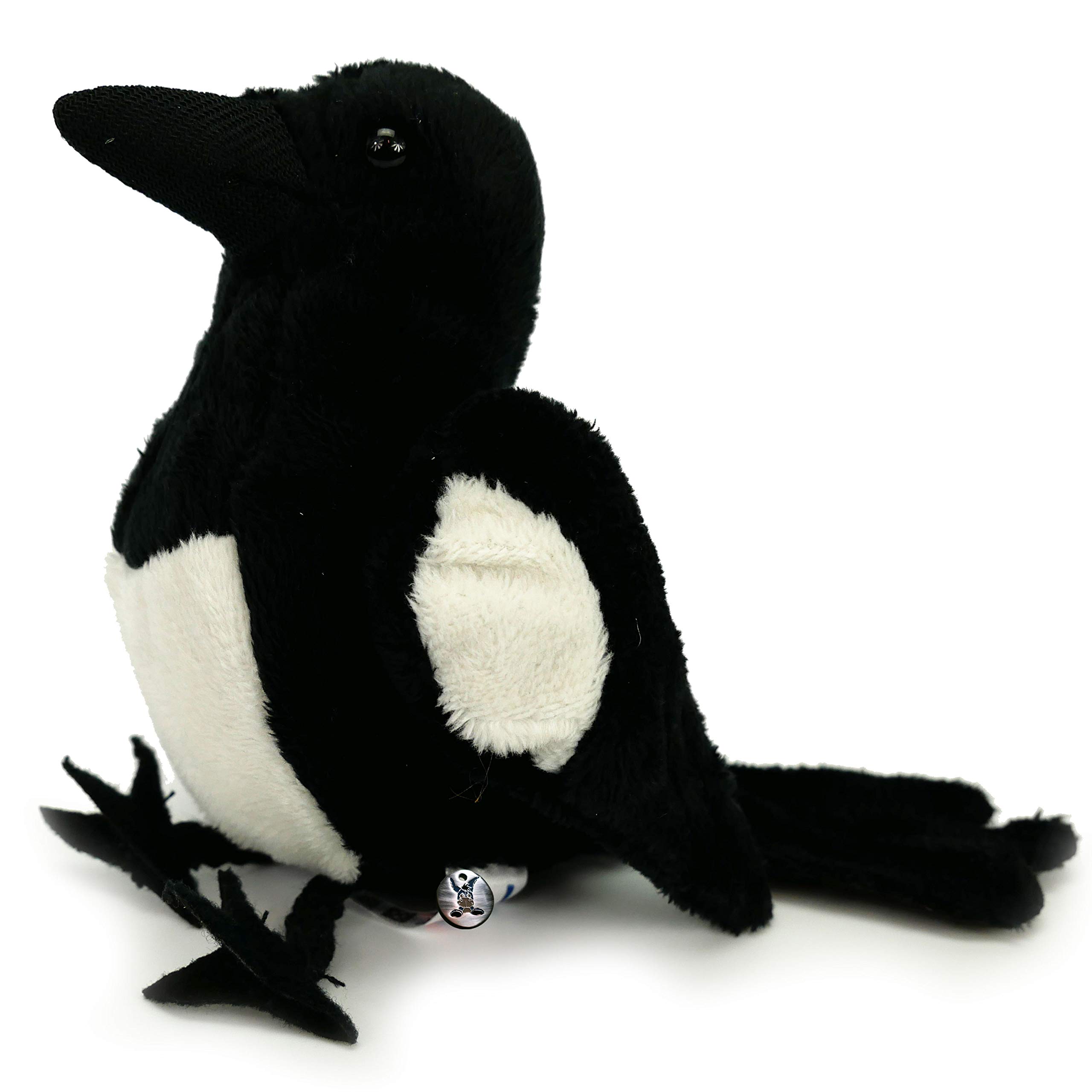 Magpie Cuddly Toy Bird Black and White Raven Bird Plush Toy Pica - Cuddly Toys *biz