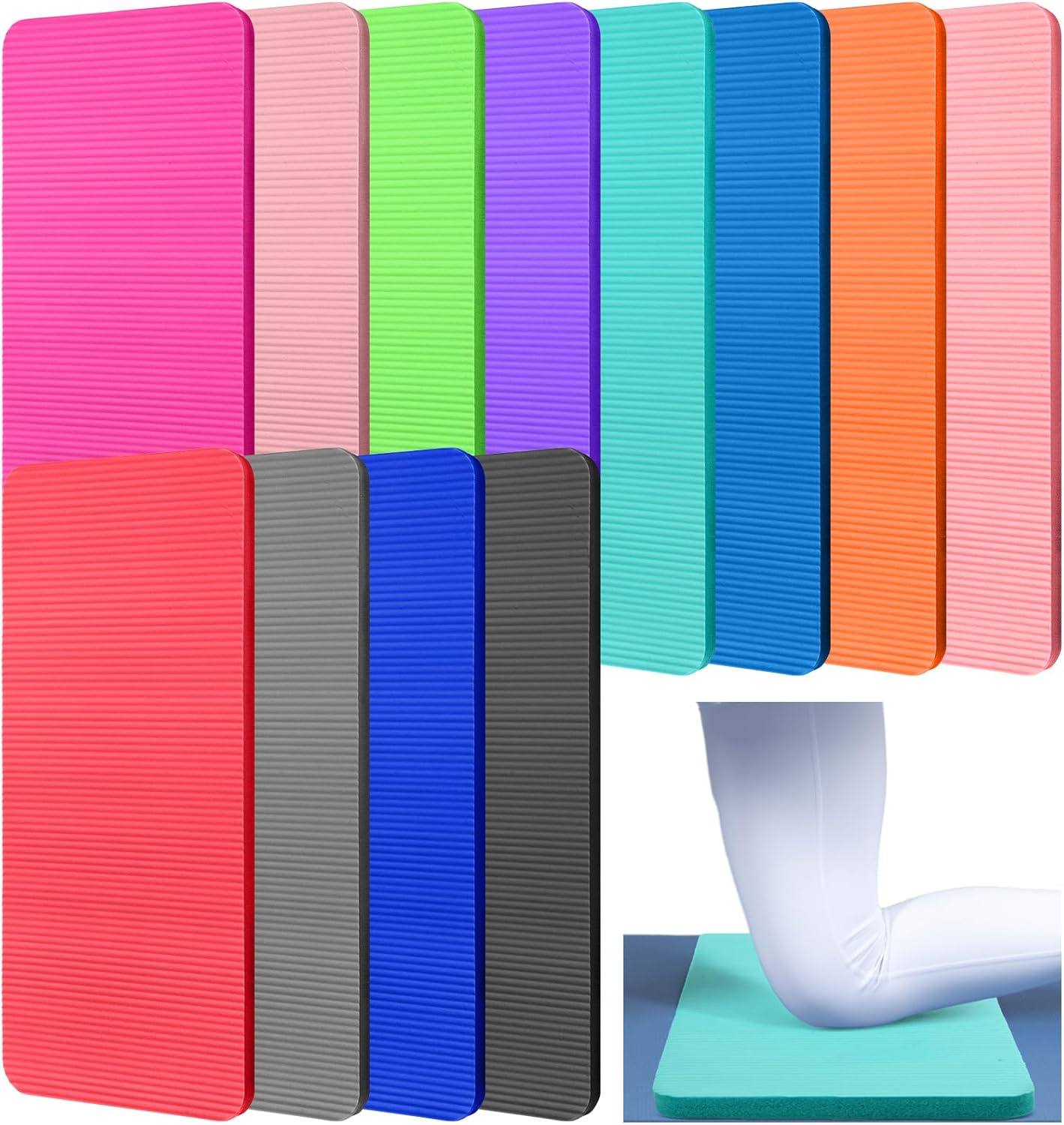 Nuanchu 24 Pcs Yoga Pad Knee Cushion Exercise Knee Pad 24