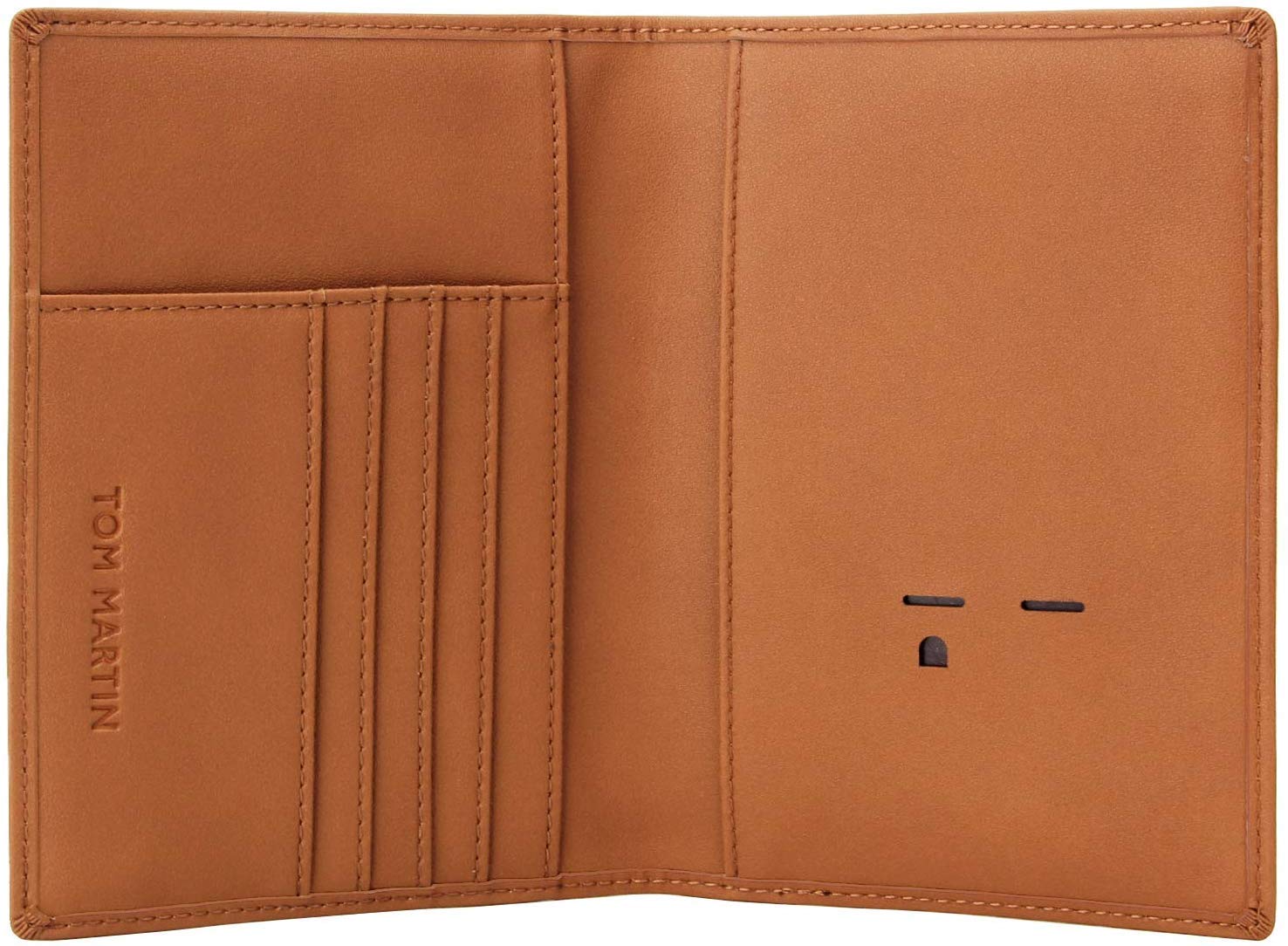 Tom MartinTM02 RFID Protected Vegan Leather Passport Credit Debit Card Holder/Wallet for Men & Women (Black) (Brown)